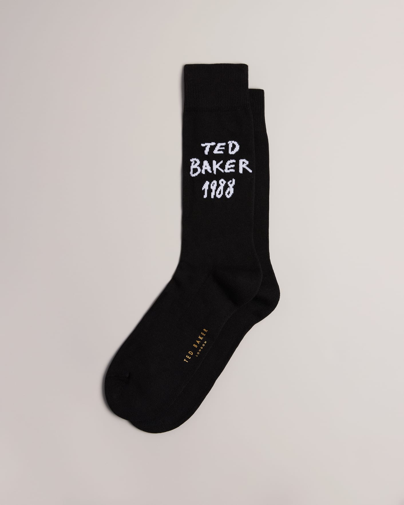 Black Branded Sports Socks Ted Baker