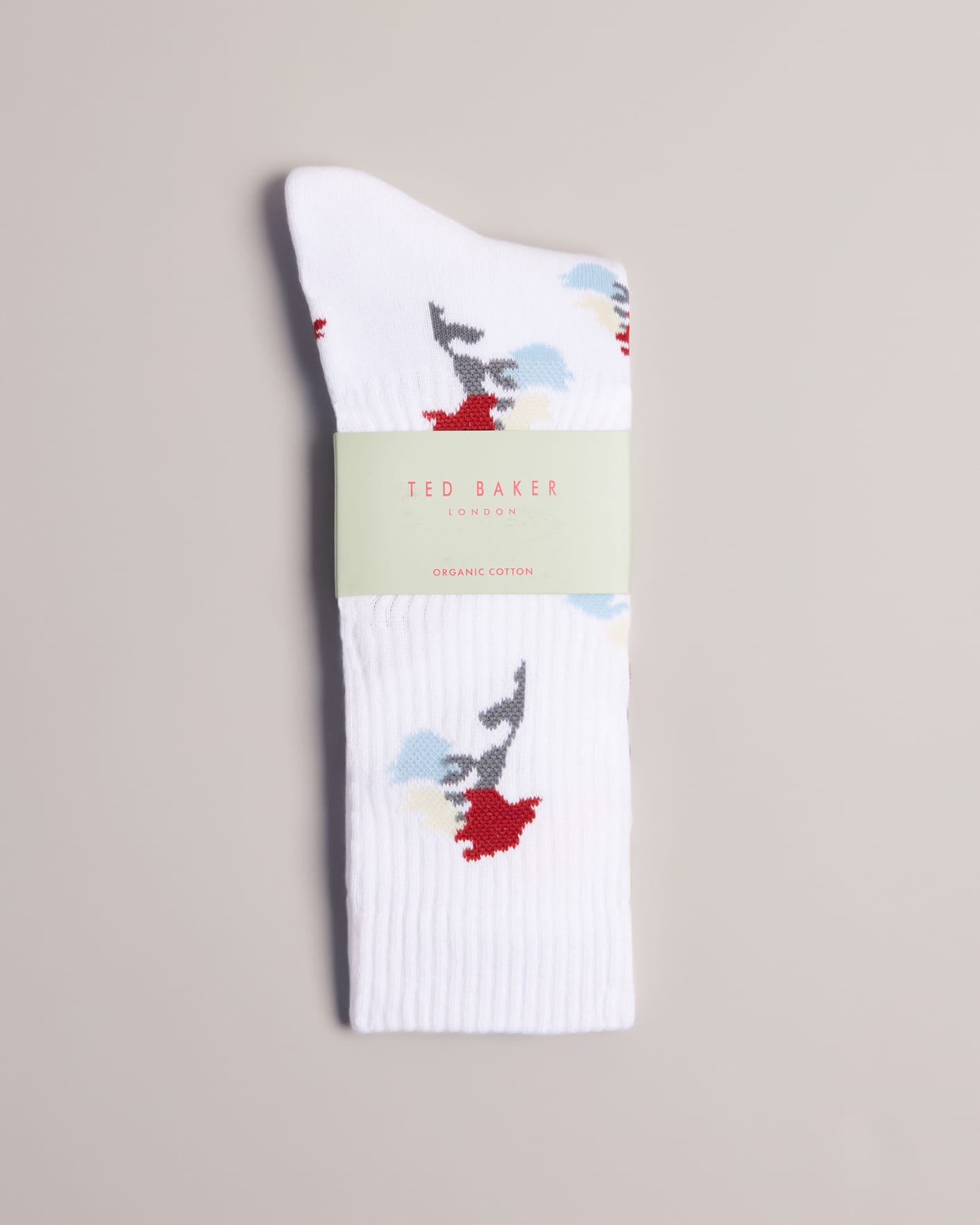 White Floral Sports Socks Ted Baker