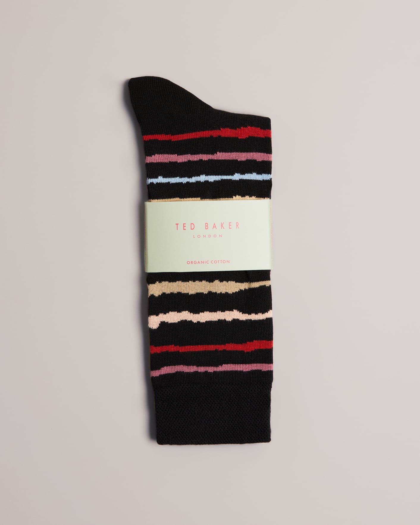 Black Painted Stripe Socks Ted Baker
