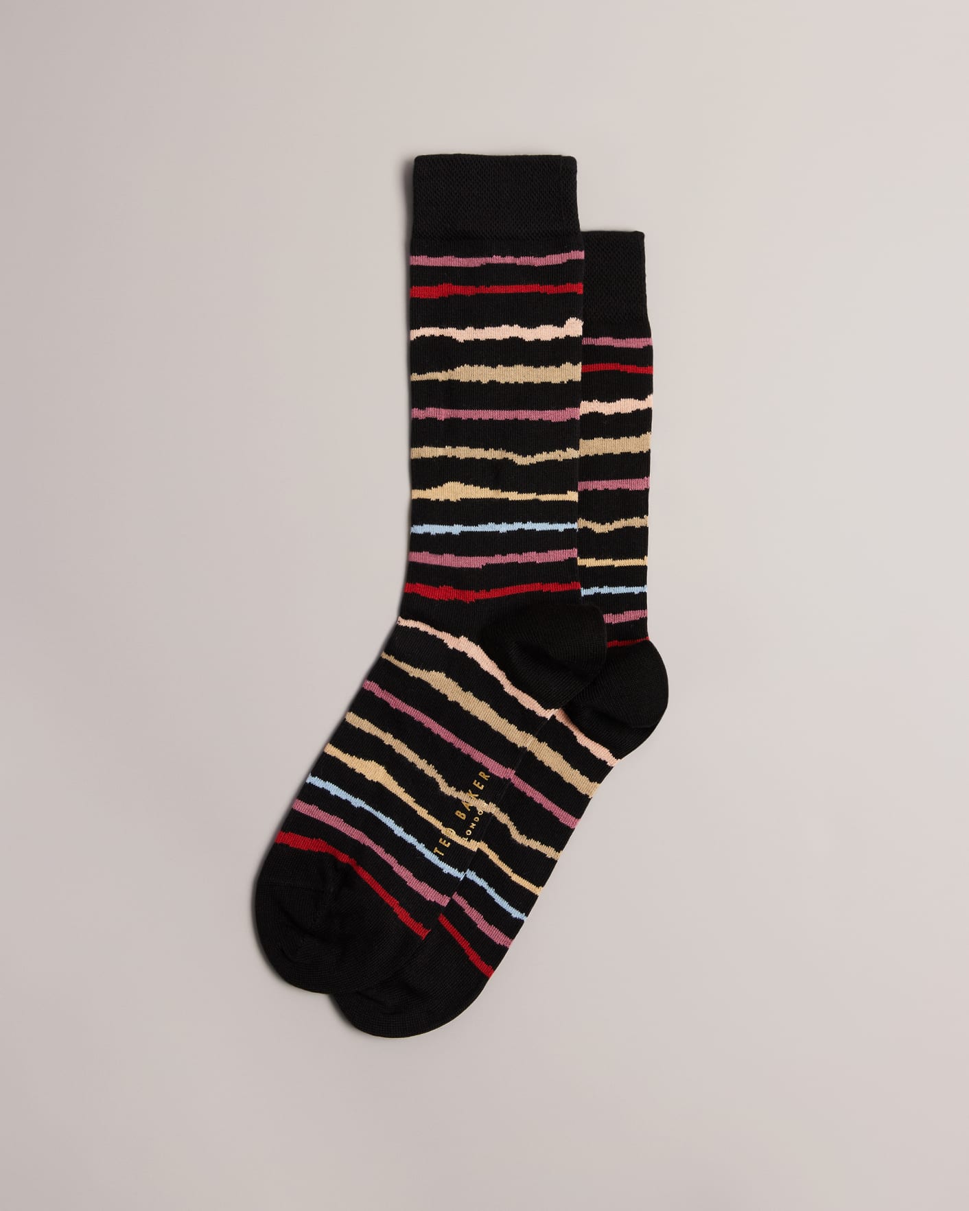 Black Painted Stripe Socks Ted Baker
