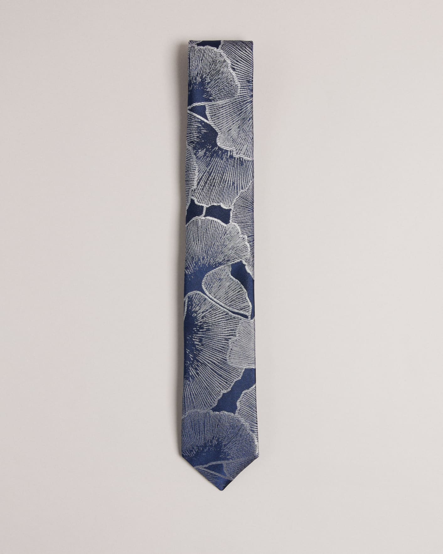 Navy Textured Silk Tie Ted Baker