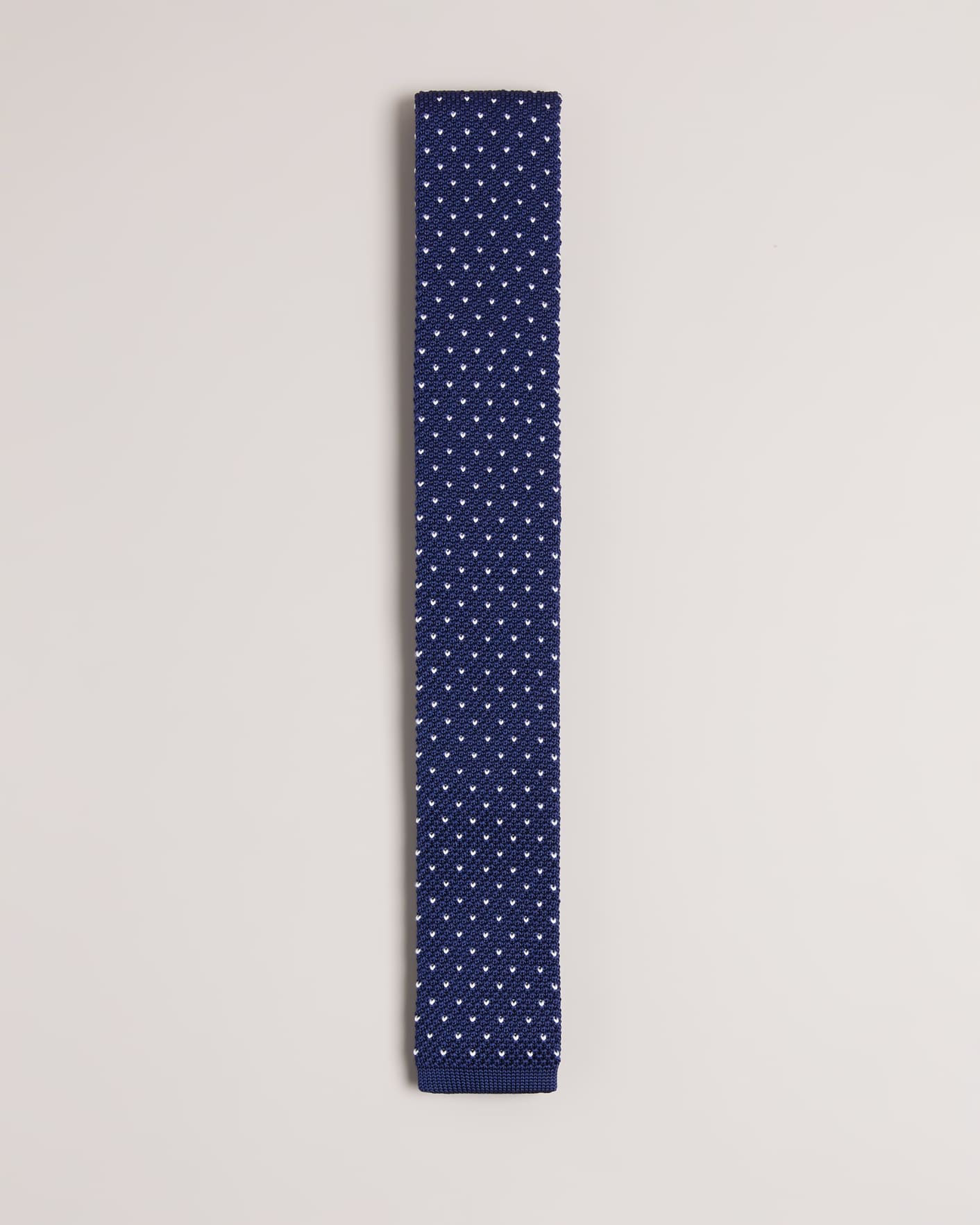 Navy Spot Knitted Tie Ted Baker