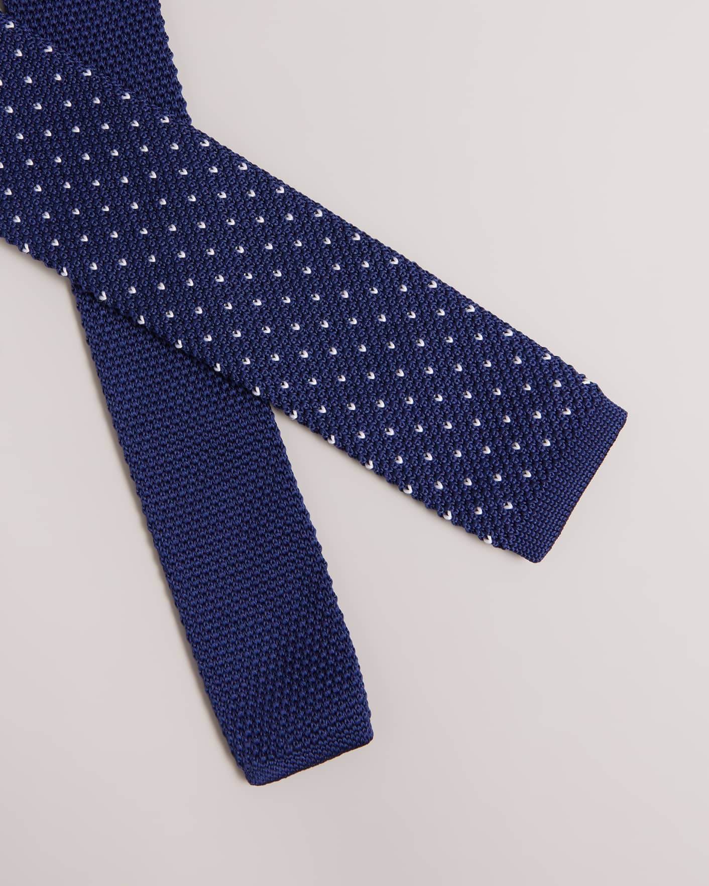 Navy Spot Knitted Tie Ted Baker