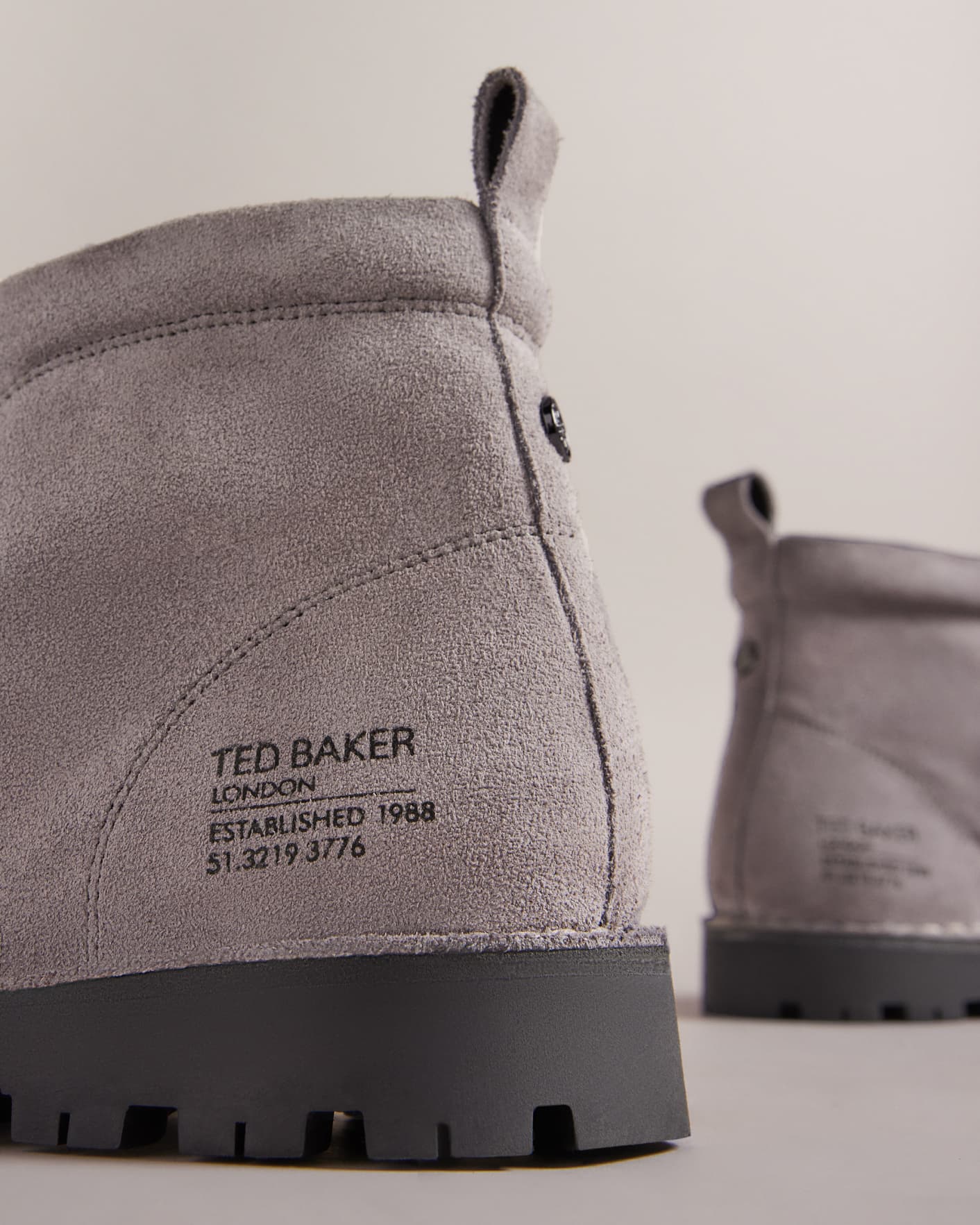 Dark Grey Suede Monkey Boots Ted Baker