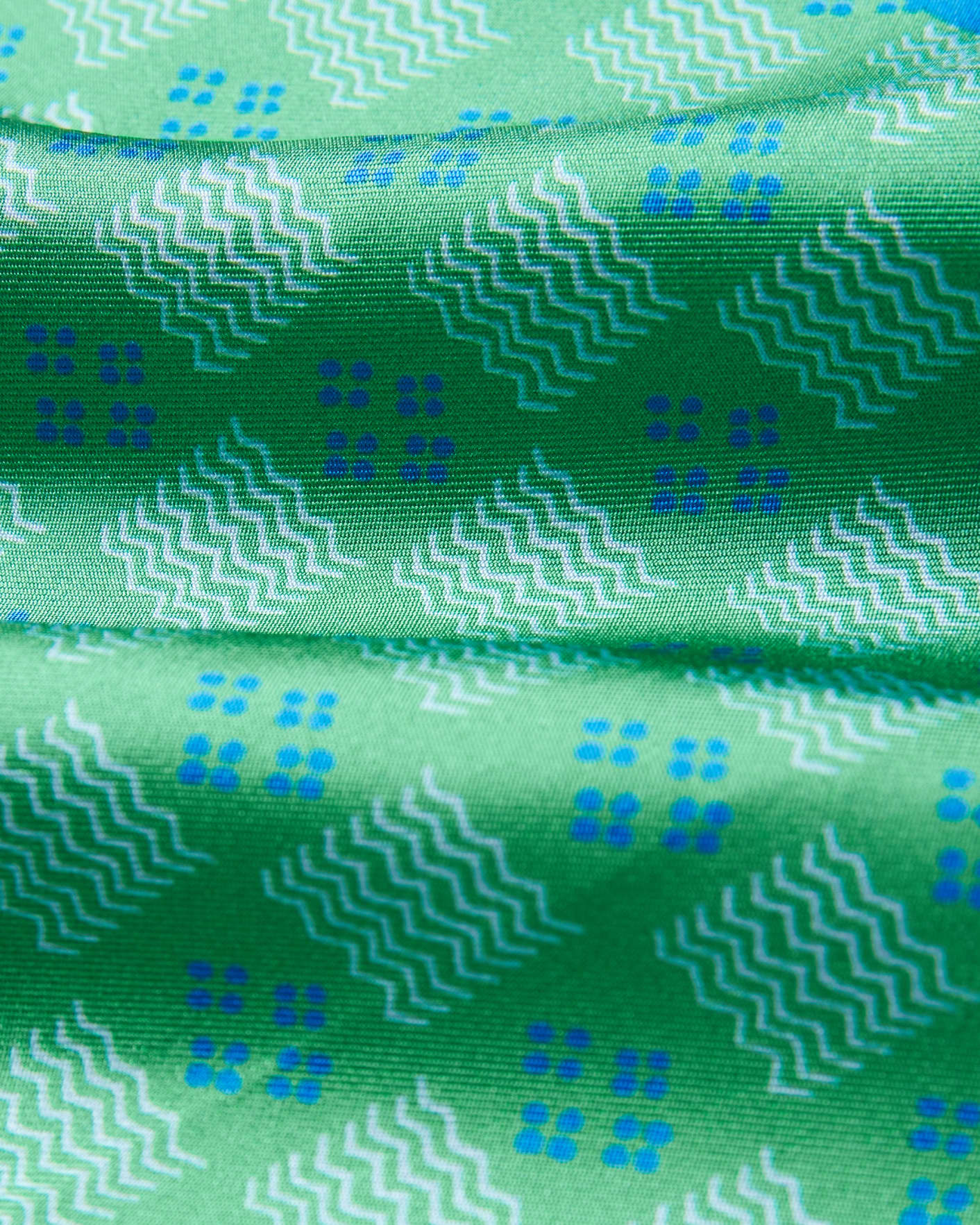 Green Geometric Printed Pocket Square Ted Baker