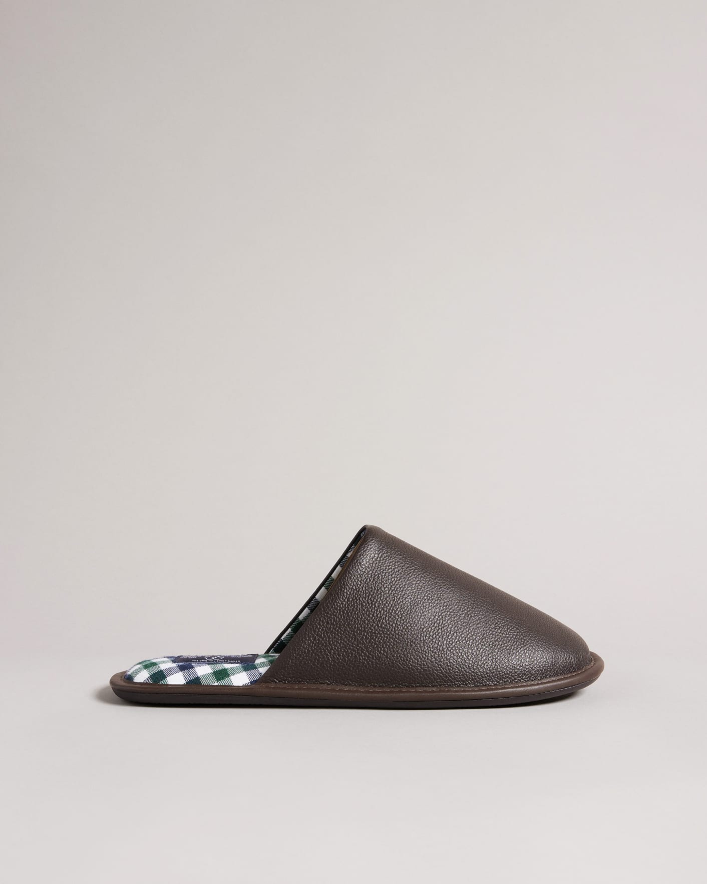 Brown-Chocolate Leather Mule Slippers Ted Baker