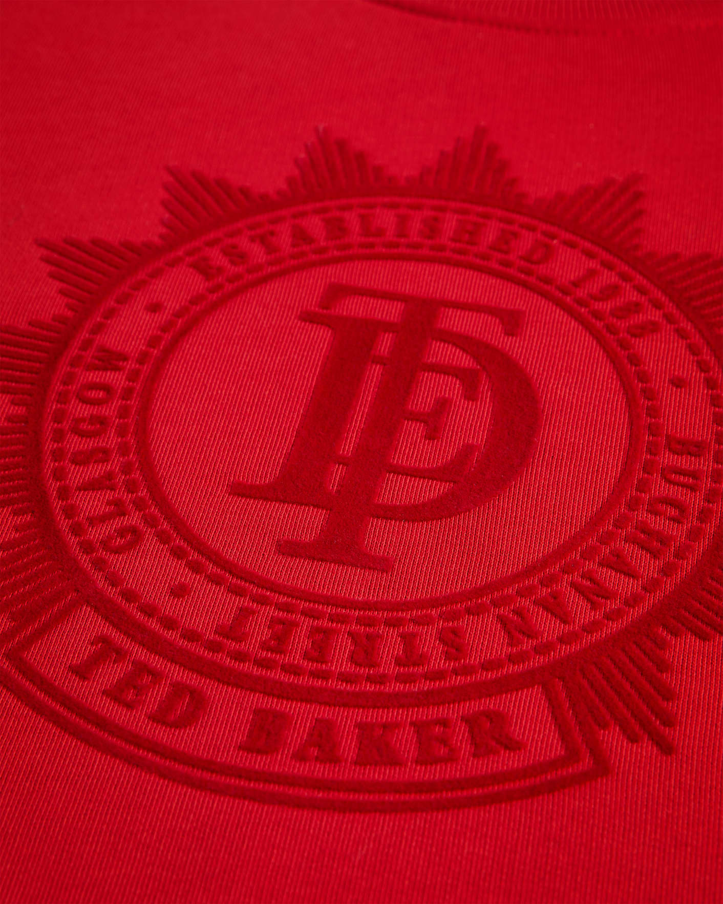 Rojo Sudadera Gráfico Logo Ted Baker
