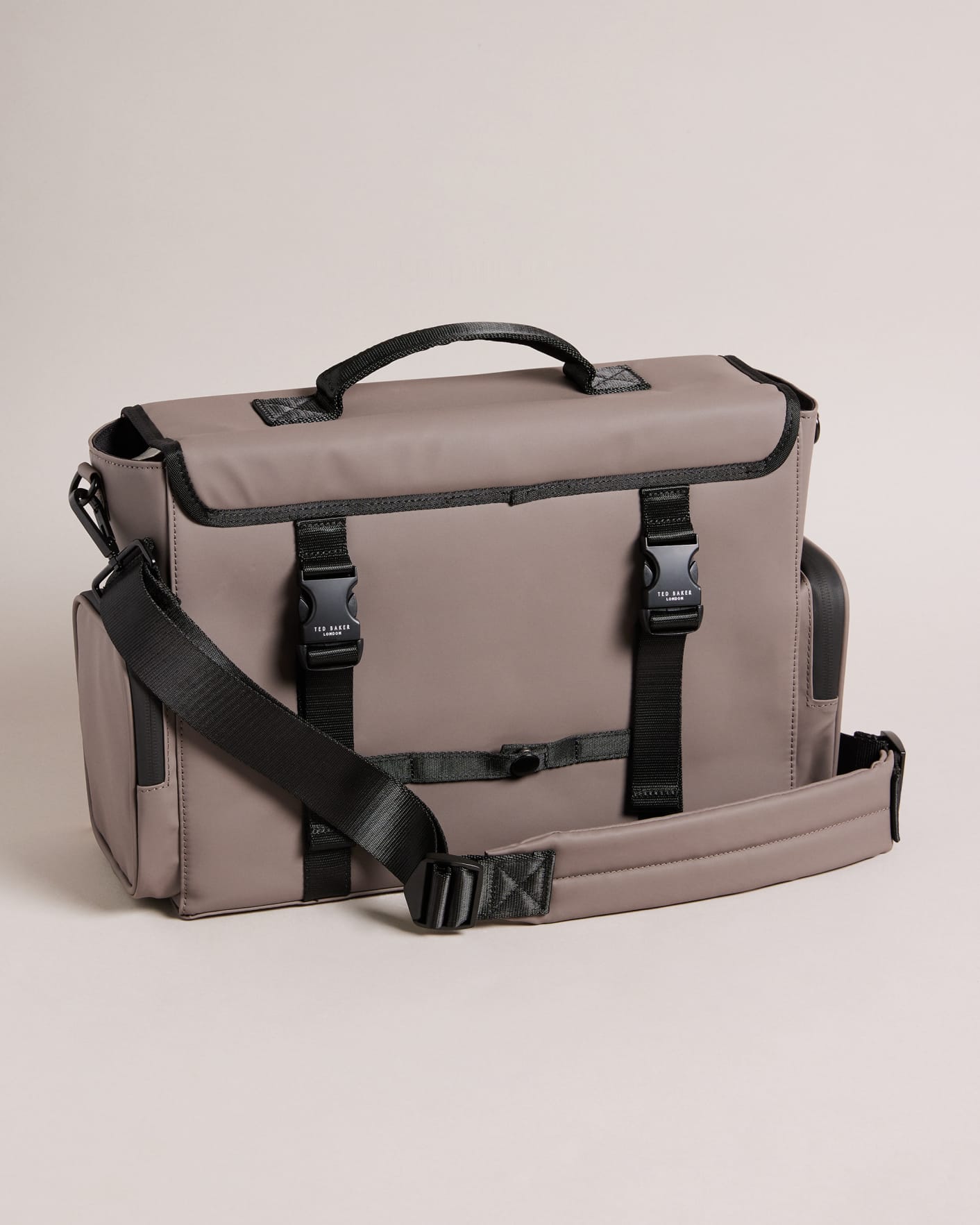 Taupe Rubberised Satchel Ted Baker