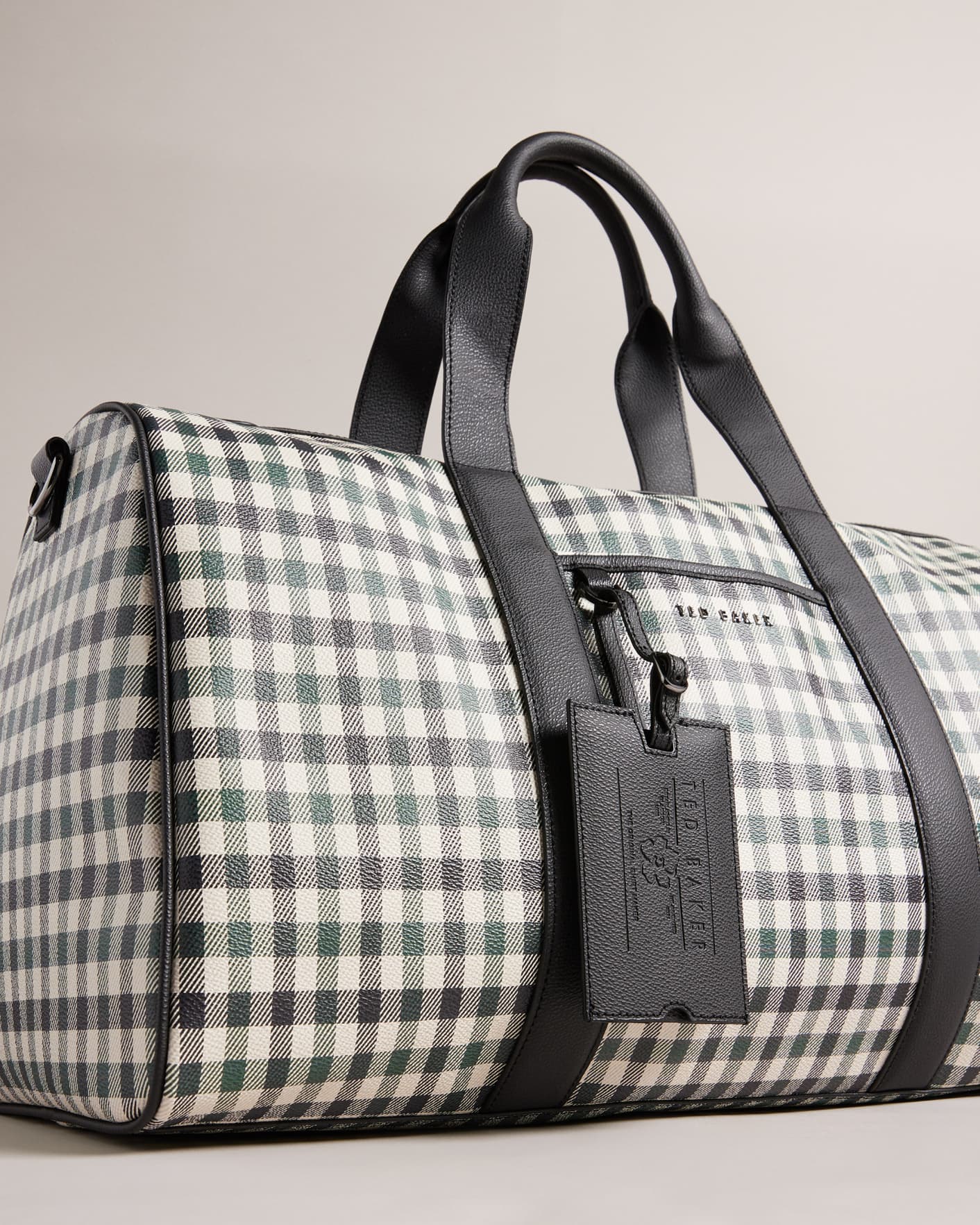Dark Blue House Check PU Holdall Ted Baker