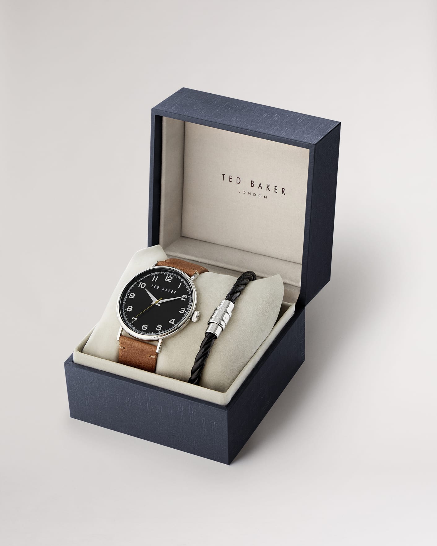 Black Watch & Bracelet Gift Set Ted Baker