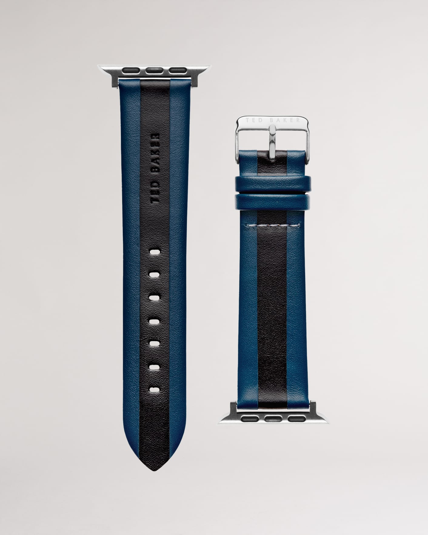Blue Logo Leather Apple Watch Strap Ted Baker