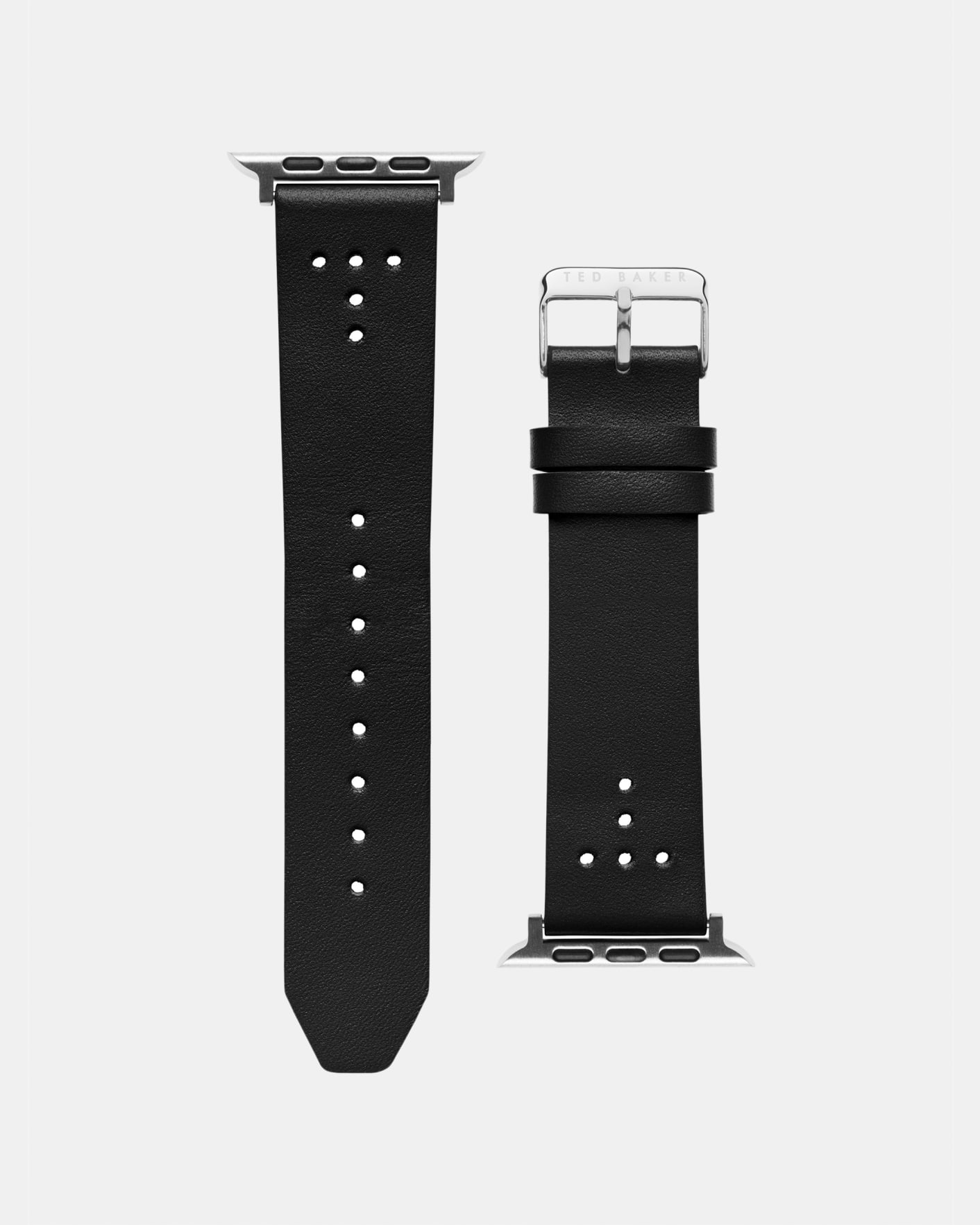 Black T Leather Apple Watch Strap Ted Baker