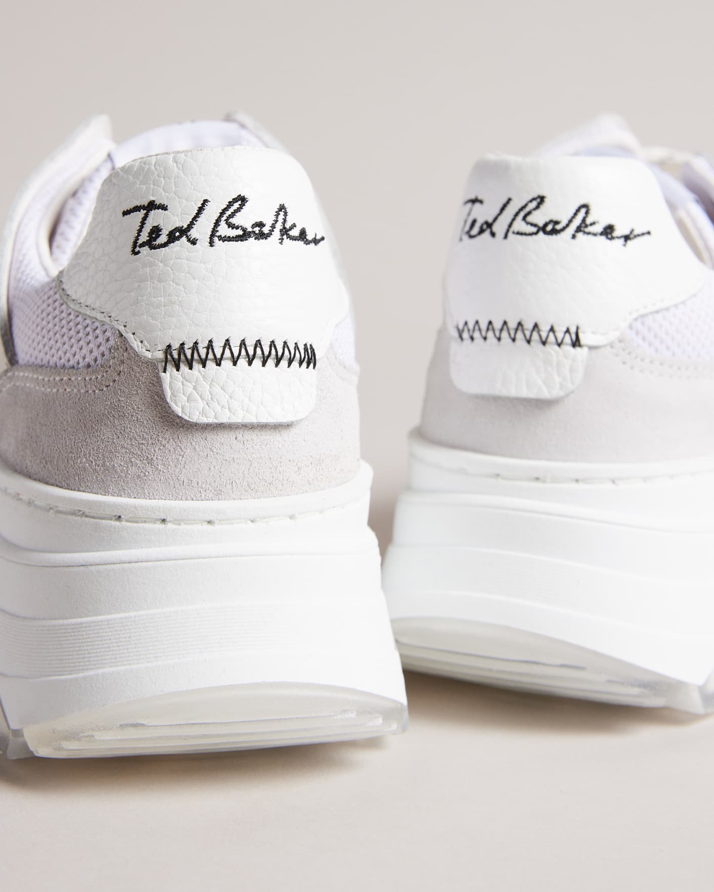 White Chunky Inflated Trainers Ted Baker