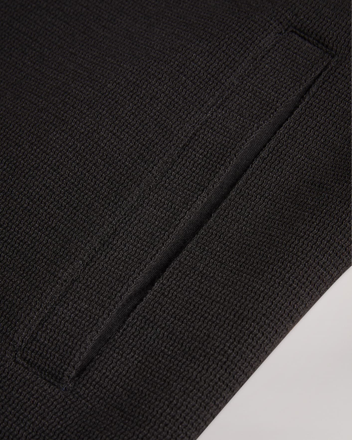BLACK Long Sleeve Zip Funnel Neck Sweatshirt Ted Baker