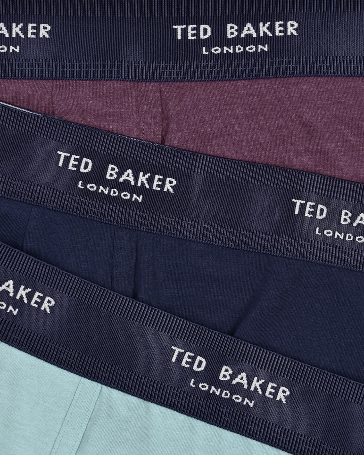 Ted Baker Mens 3 Pack Trunks Blue 