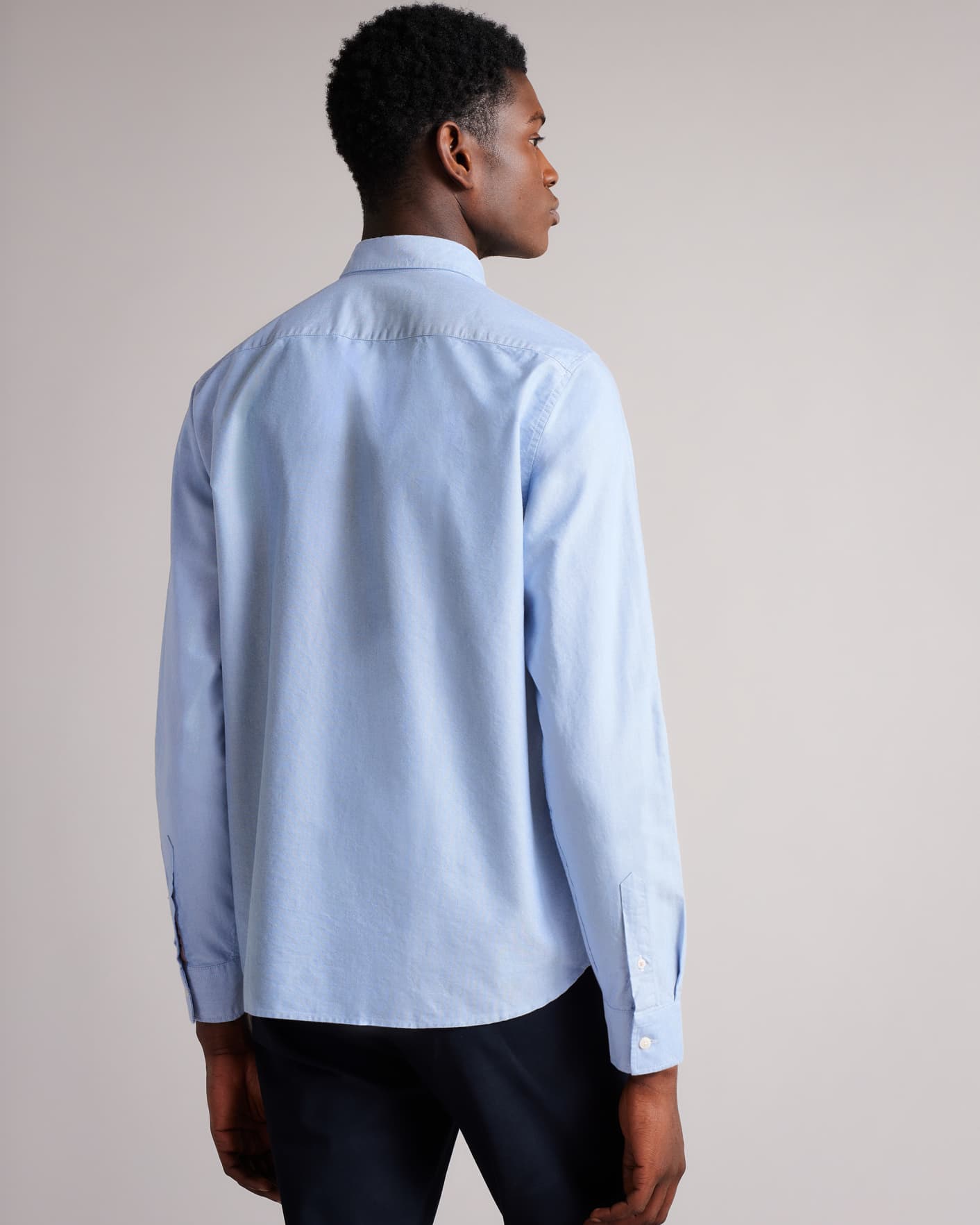 Blue Long Sleeve Oxford Shirt Ted Baker