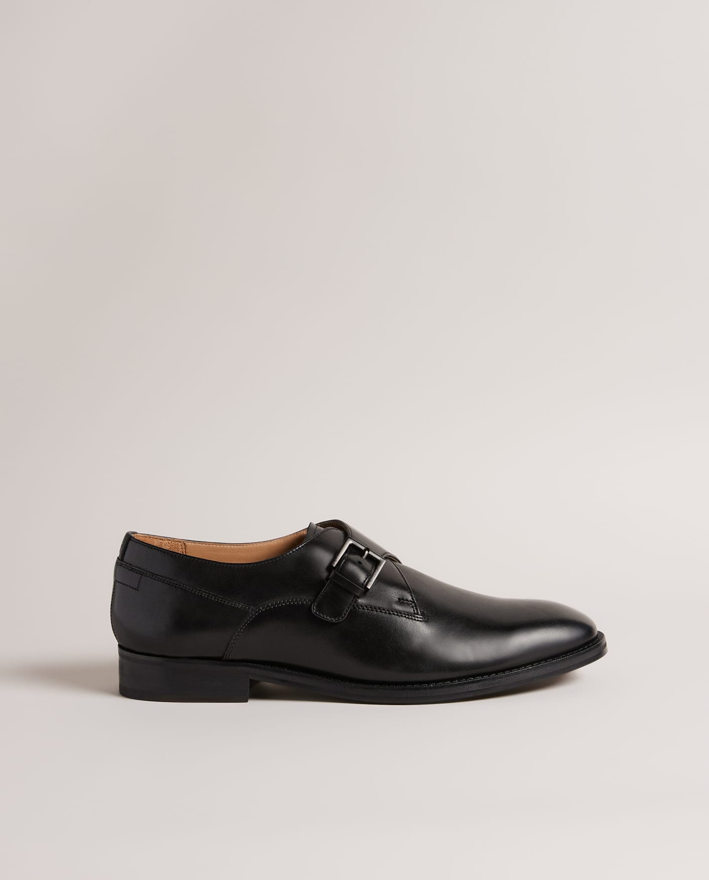 Black Formal Leather Monk Shoes Ted Baker