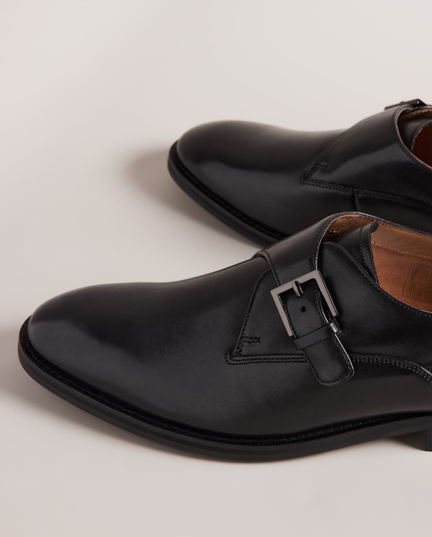 Homme Chaussures Chaussures à enfiler Chaussures à boucles Chaussures à boucles en cuir Ted Baker pour homme en coloris Noir 