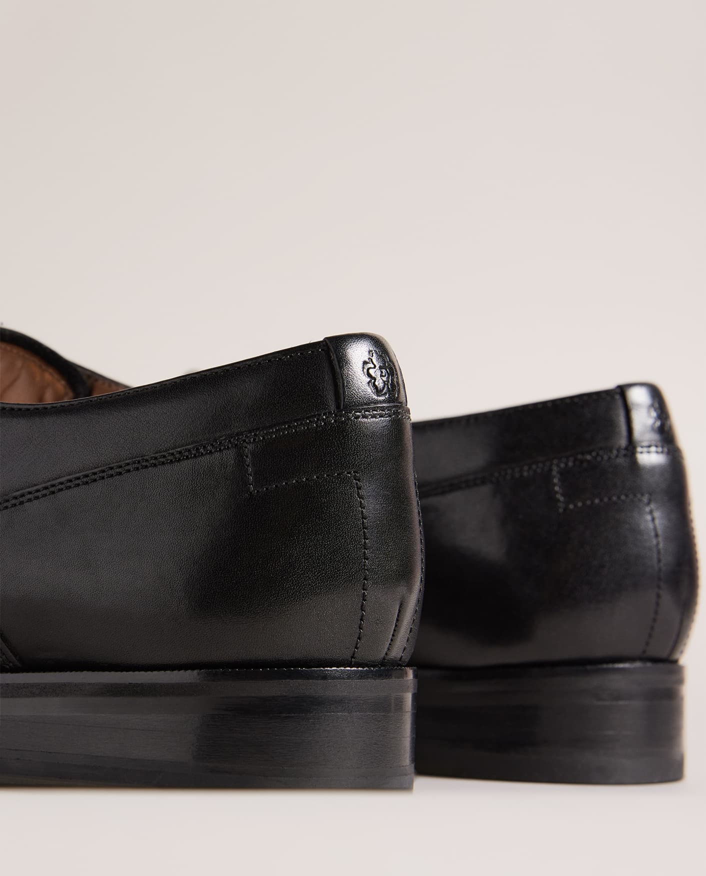 Black Formal Leather Monk Shoes Ted Baker