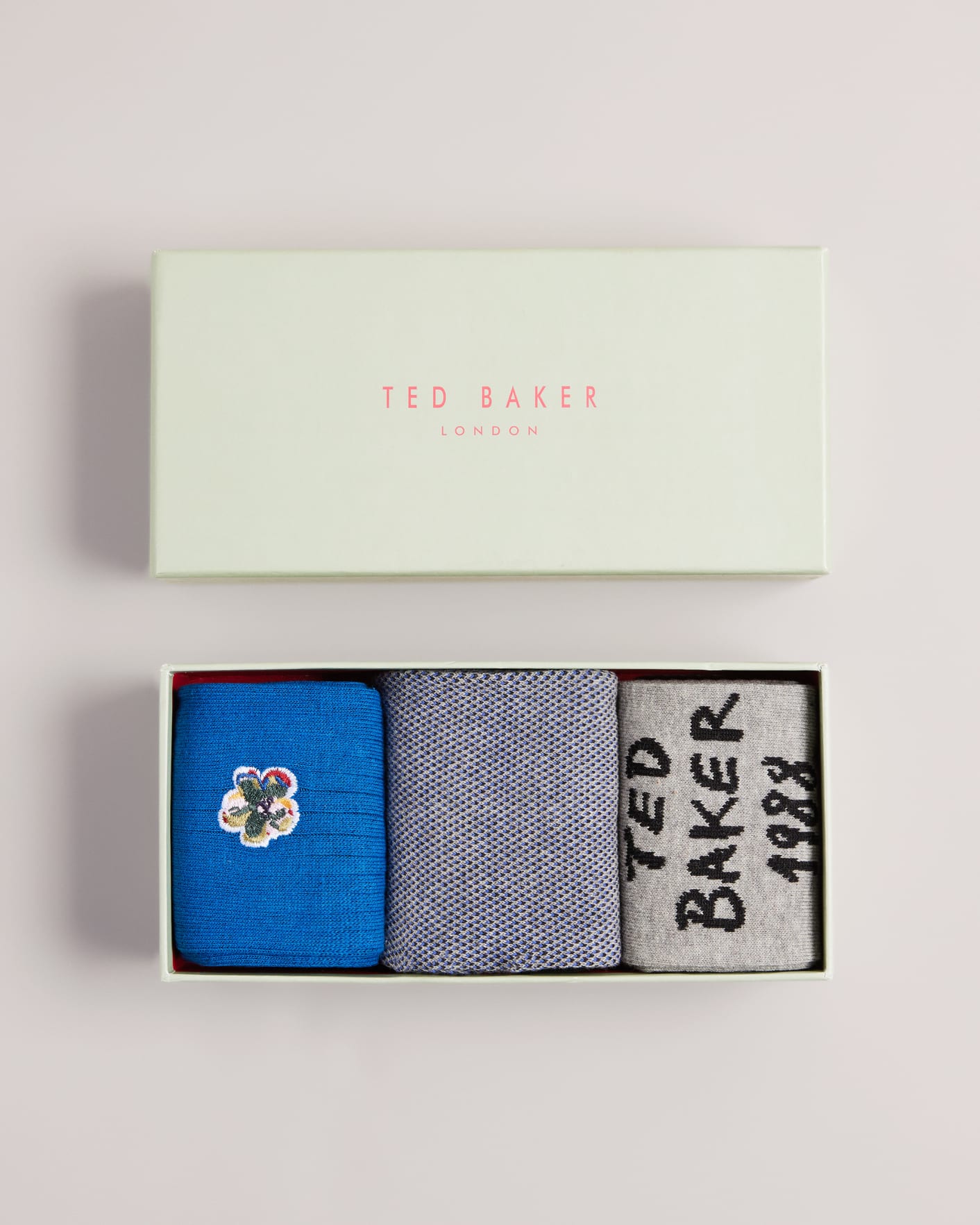 Assorted Three Pack of Socks Ted Baker