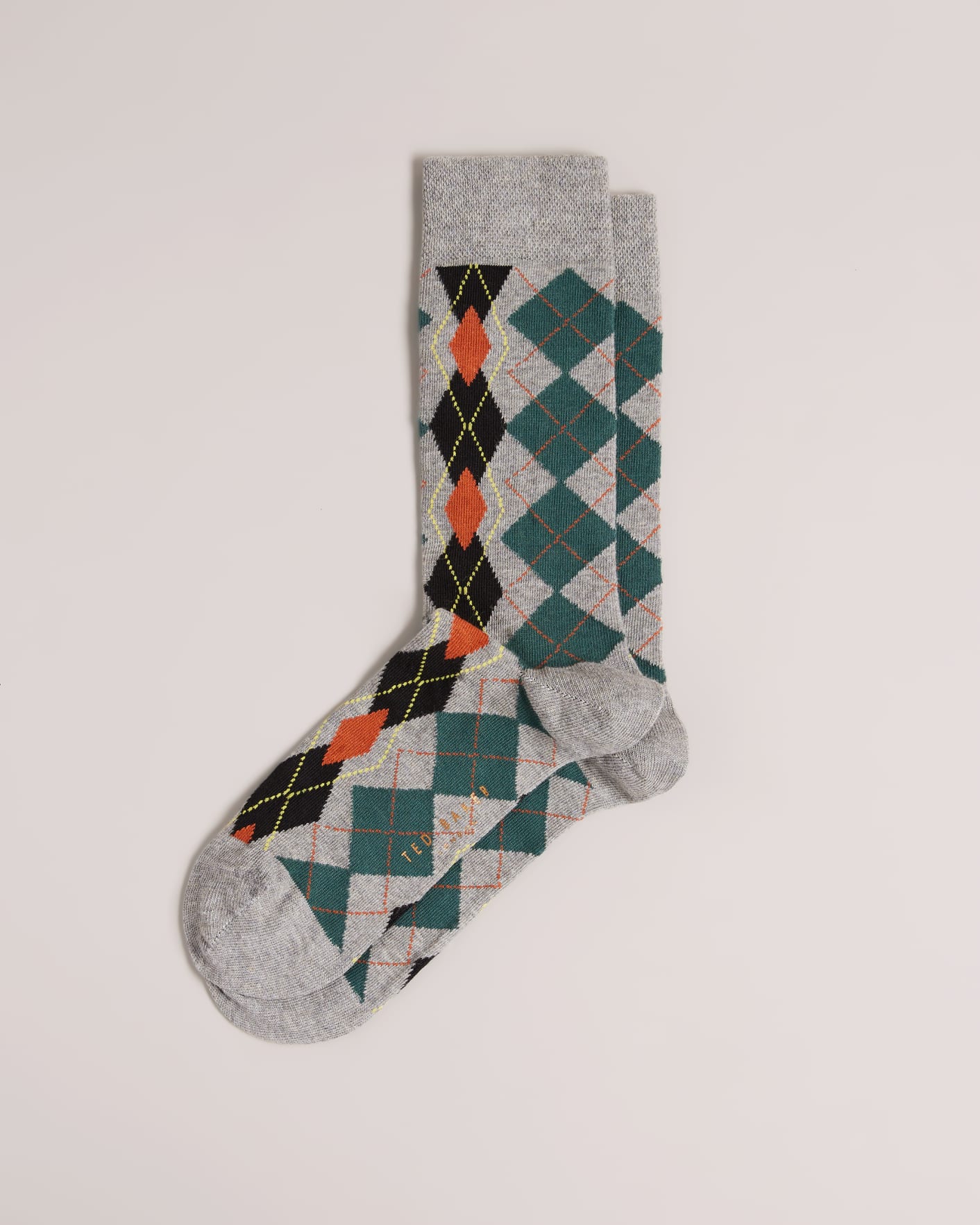 Grey Fair Isle Pattern Socks Ted Baker
