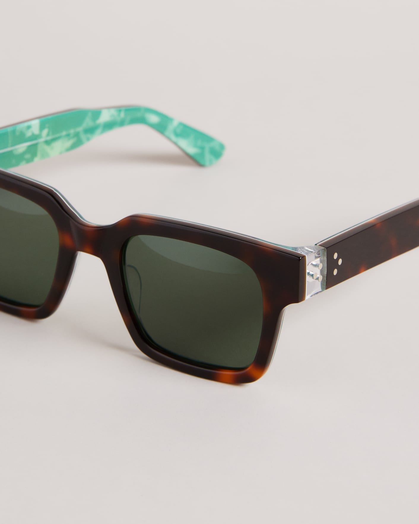 Tortoiseshell MIB Square Frame Sunglasses Ted Baker
