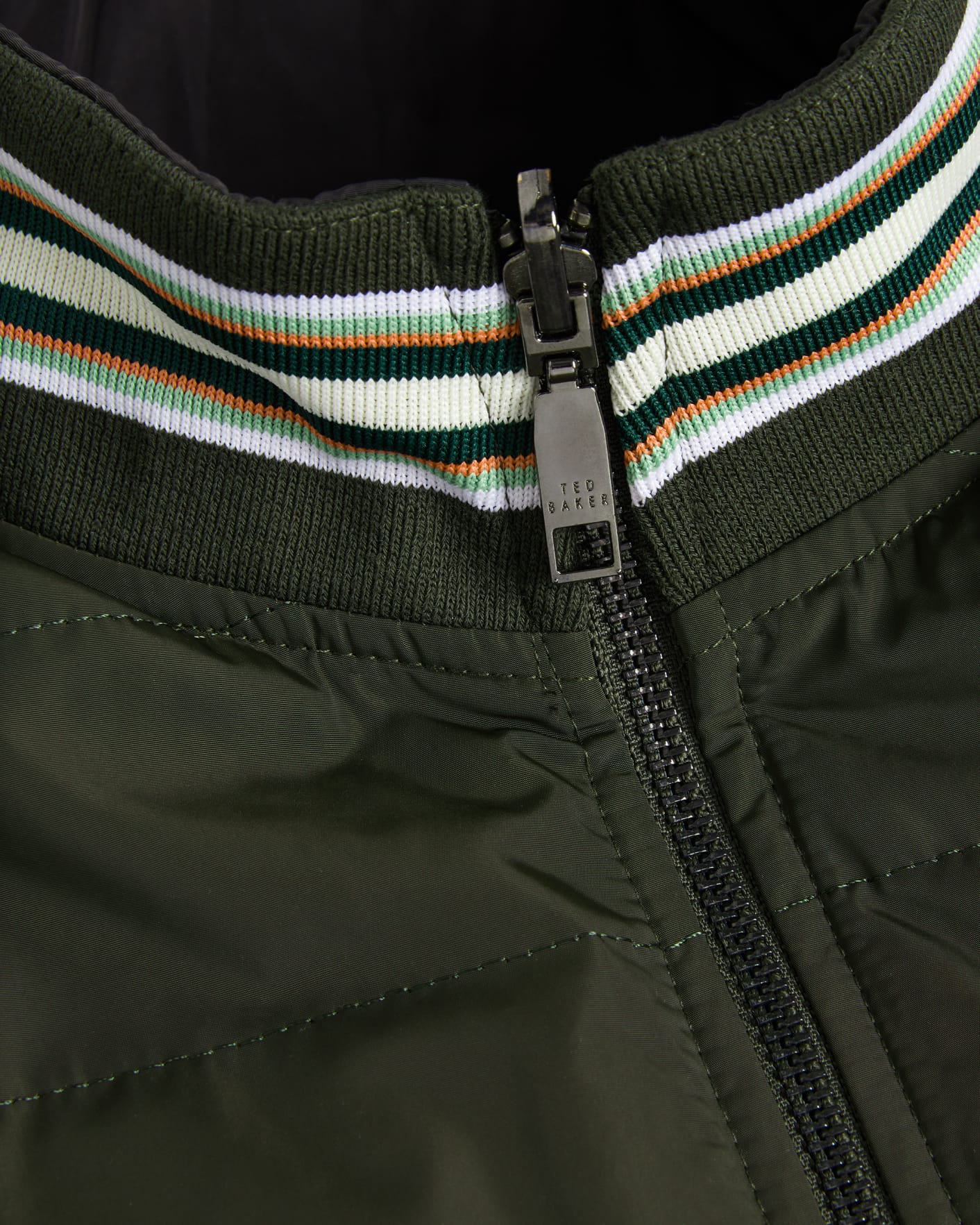 Buy Ted Baker Green Hemis Long Sleeved Reversible Nylon Zip
