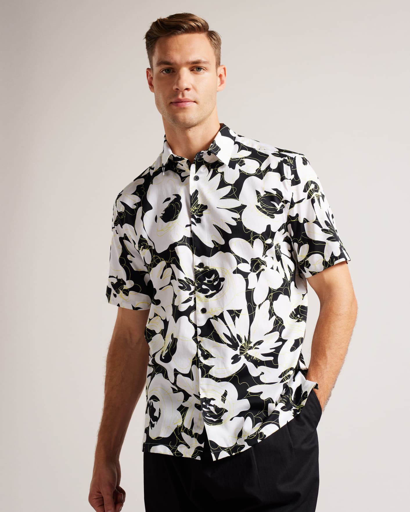 waterval Vies invoegen ALTUN - LT-YELLOW | Floral & Paisley Shirts | Ted Baker US