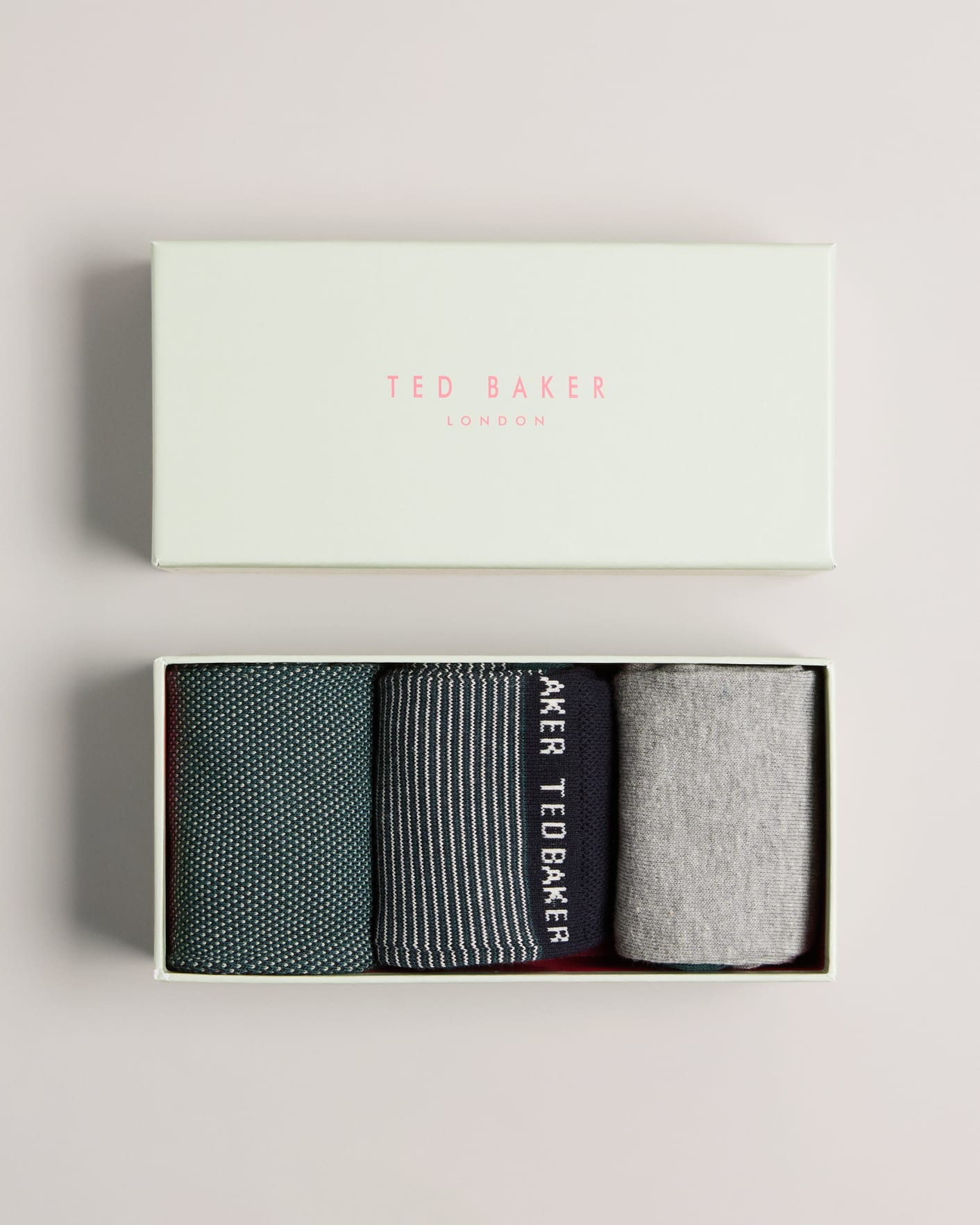 Mens Clothing Underwear Socks Ted Baker Three Pack Of Socks for Men 
