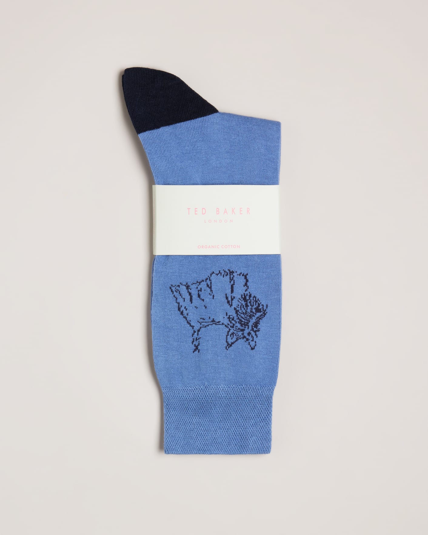 Ted Baker Men's Dogsock Sock with Dog Placement, Blue, One Size