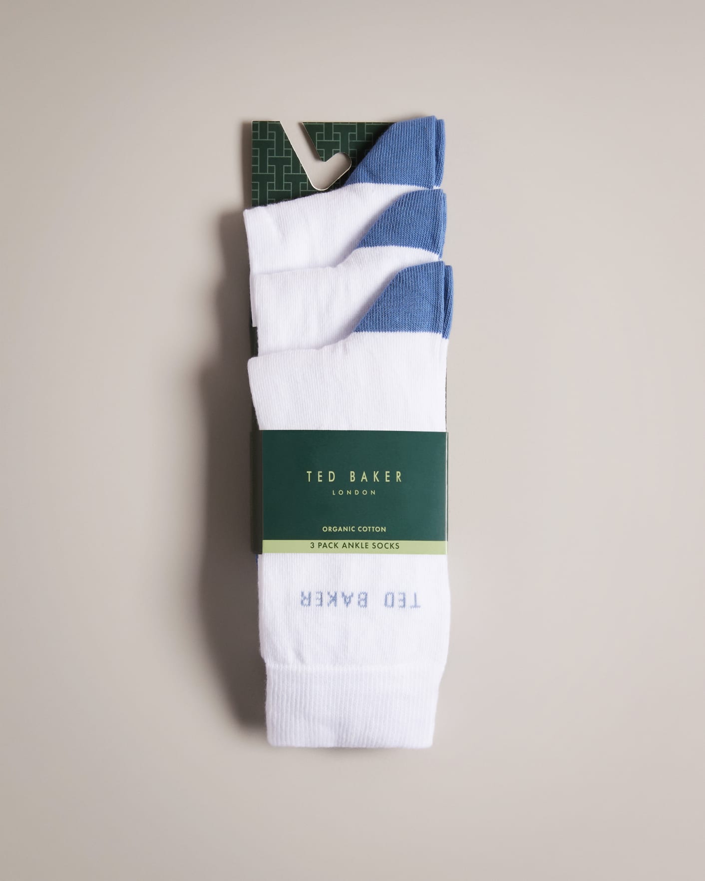 Ted Baker Maxeigh Assorted Three Pack of Ankle Socks UK 4-8 EUR 37