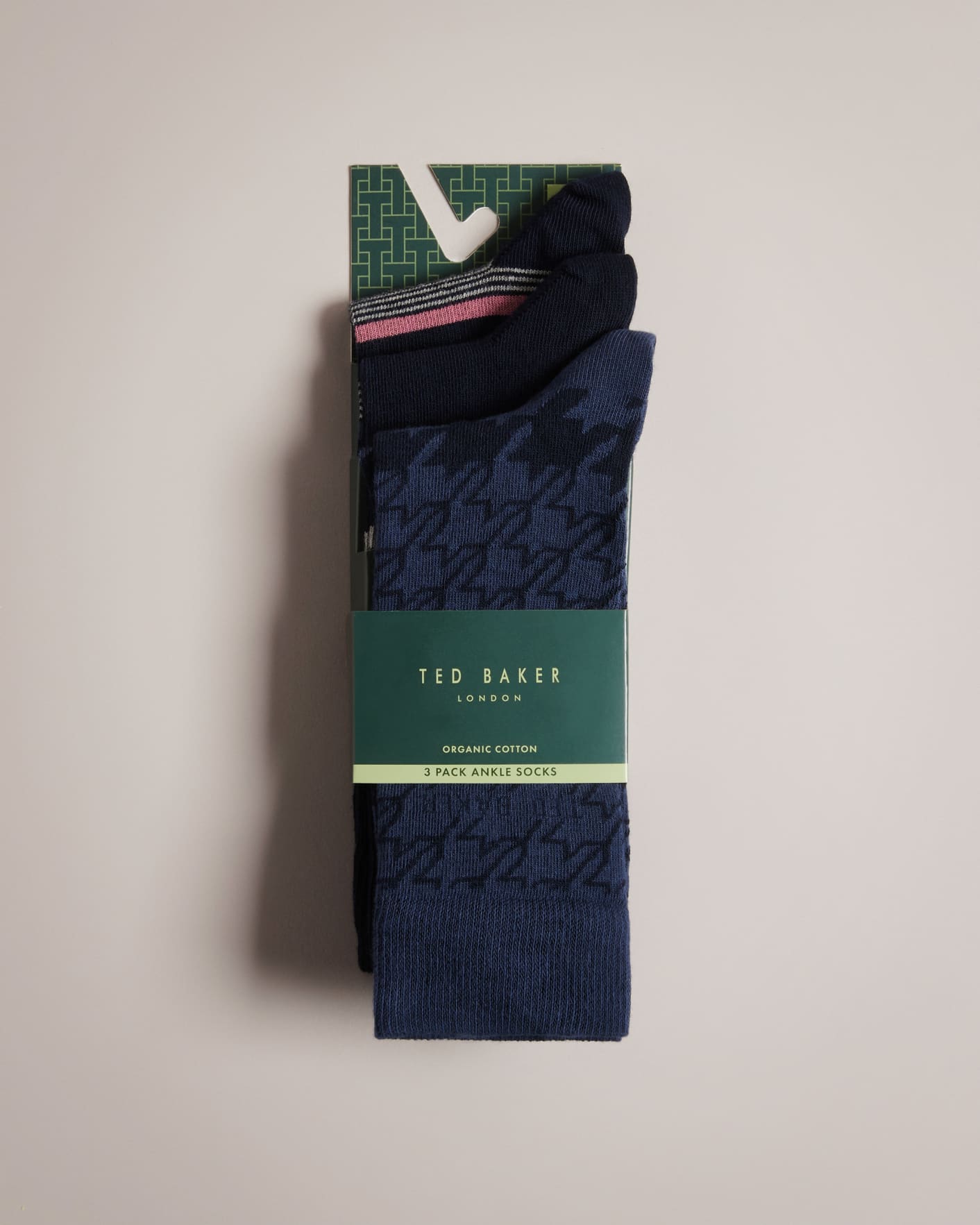 Ted Baker Maxeigh Assorted Three Pack of Ankle Socks UK 4-8 EUR 37