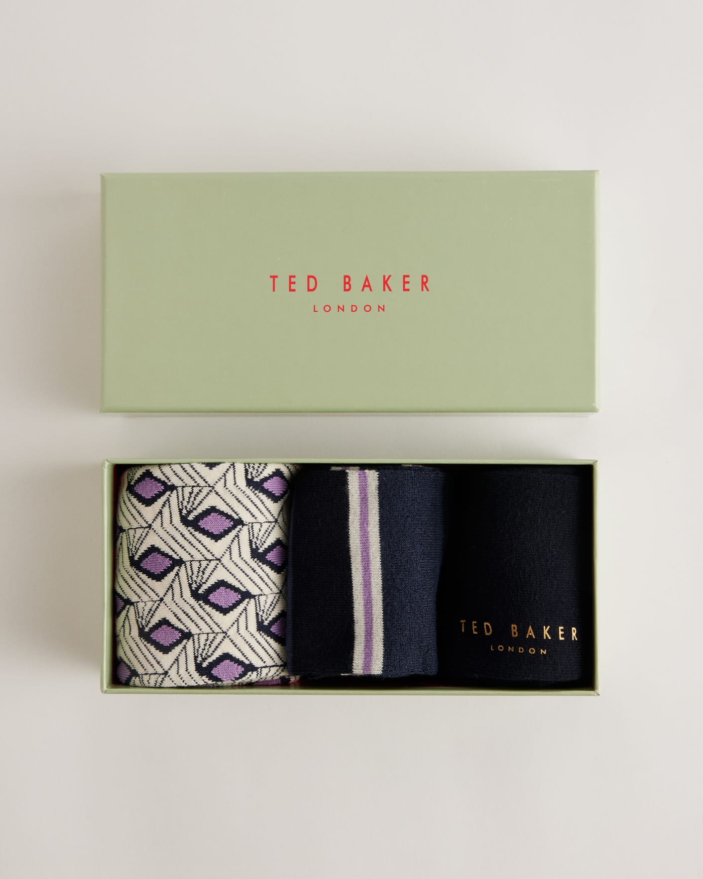 Ted Baker Socks  Mens Three pack of cotton socks Assorted