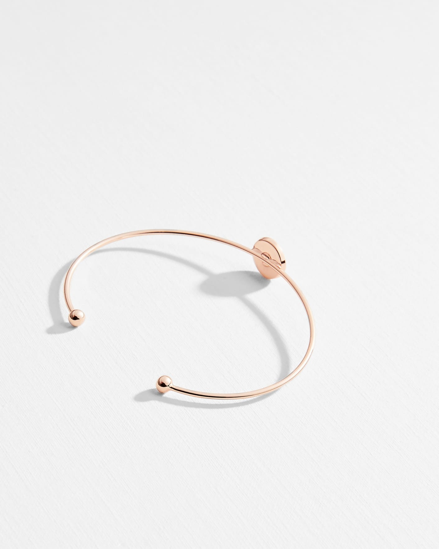 Baby Pink Enamel button bangle Ted Baker
