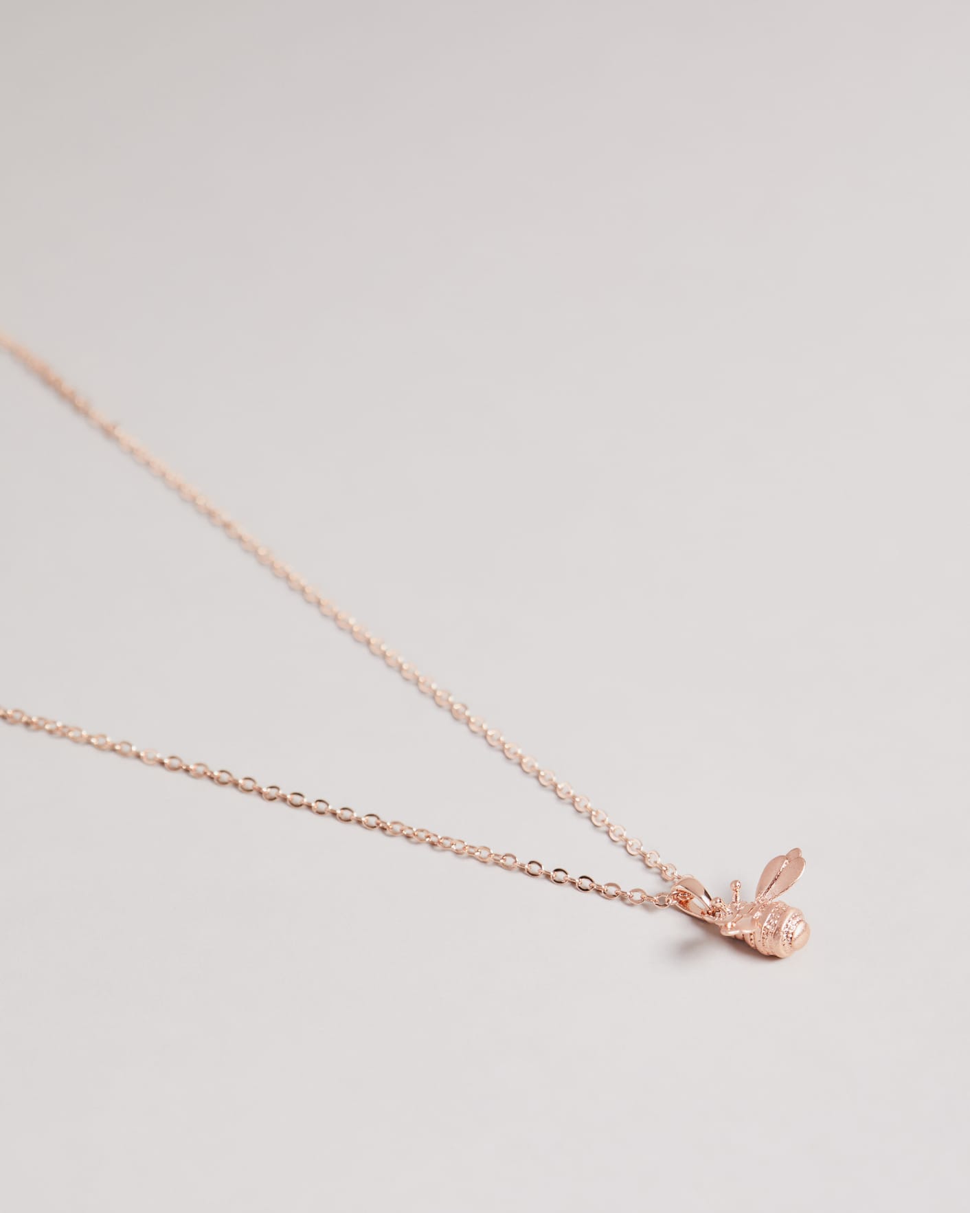 Rose Gold Colour Bumble Bee Pendant Necklace Ted Baker
