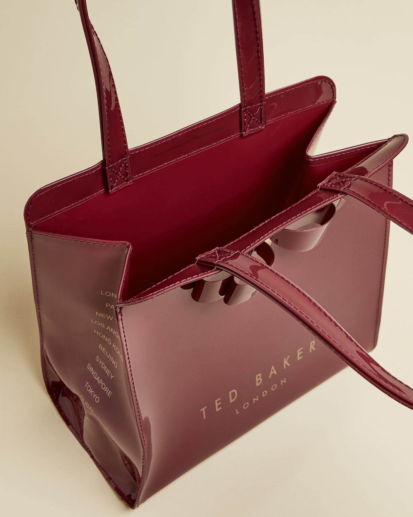 DEEP-PINK Bow detail small icon bag Ted Baker