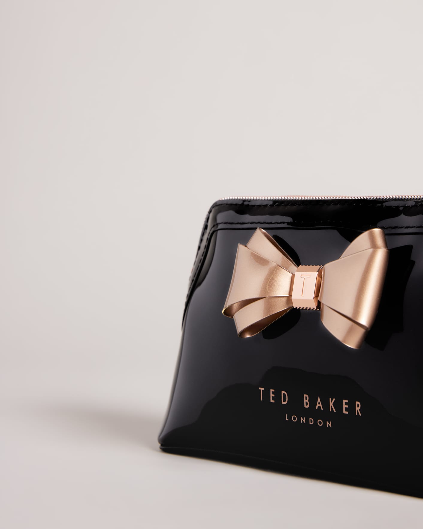 Black Curved Bow Makeup Bag Ted Baker