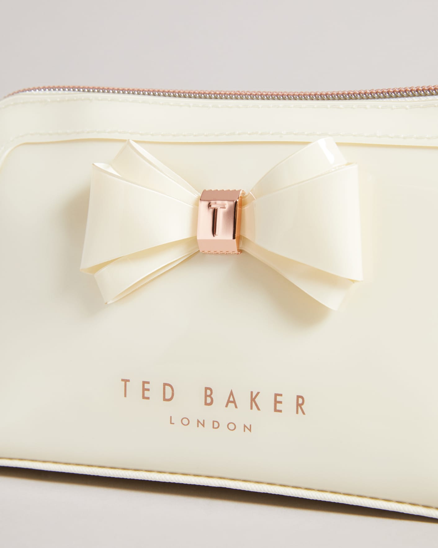 Ivory Curved Bow Makeup Bag Ted Baker