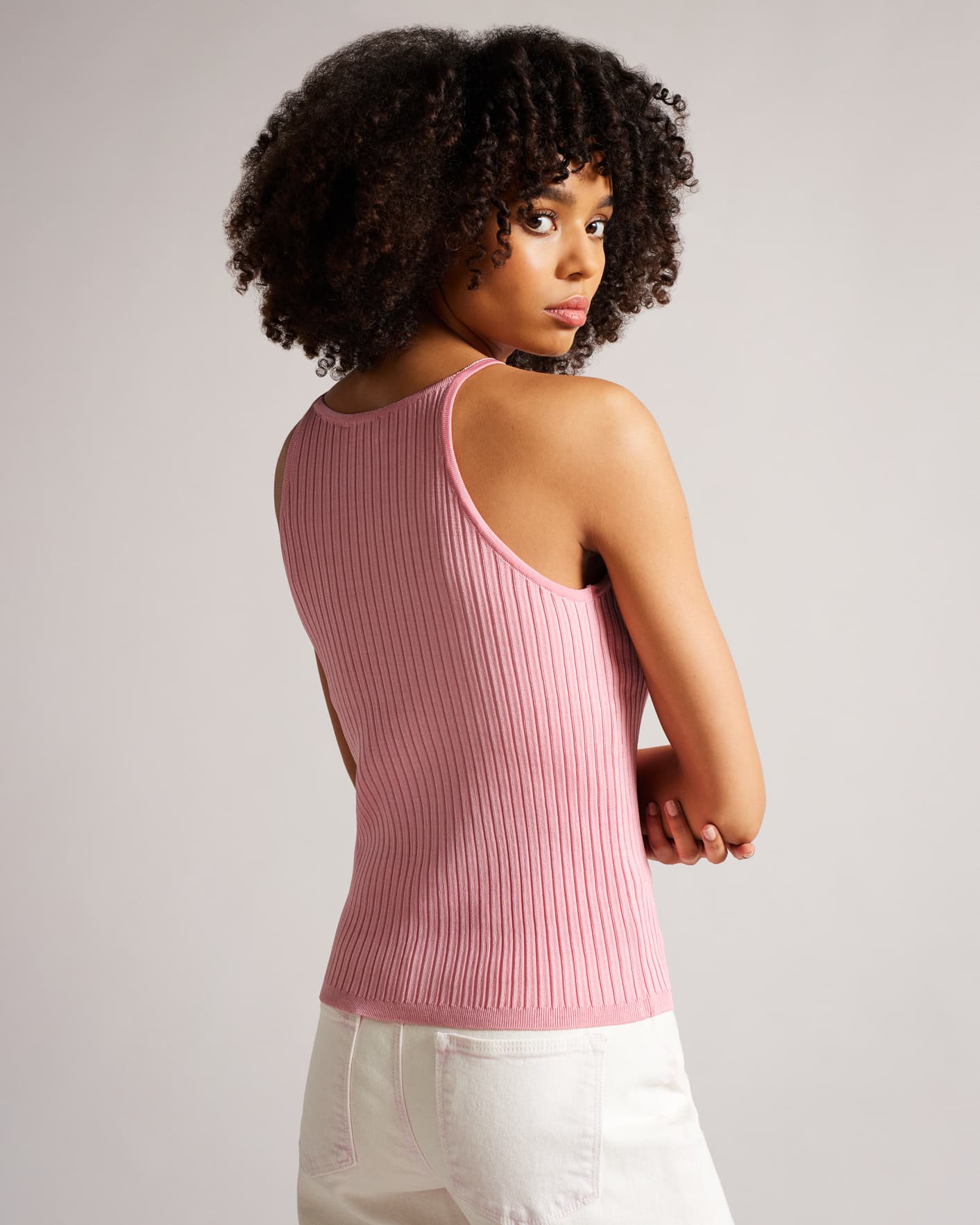 卸し売り購入 rielle riche (Pink) Tops Knit Yarn Mixed ニット/セーター