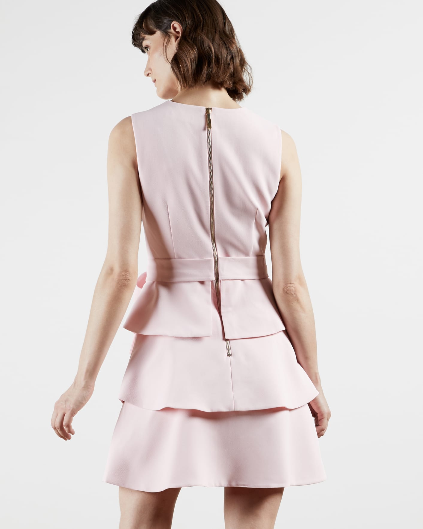 Pink Tiered sleeveless dress Ted Baker