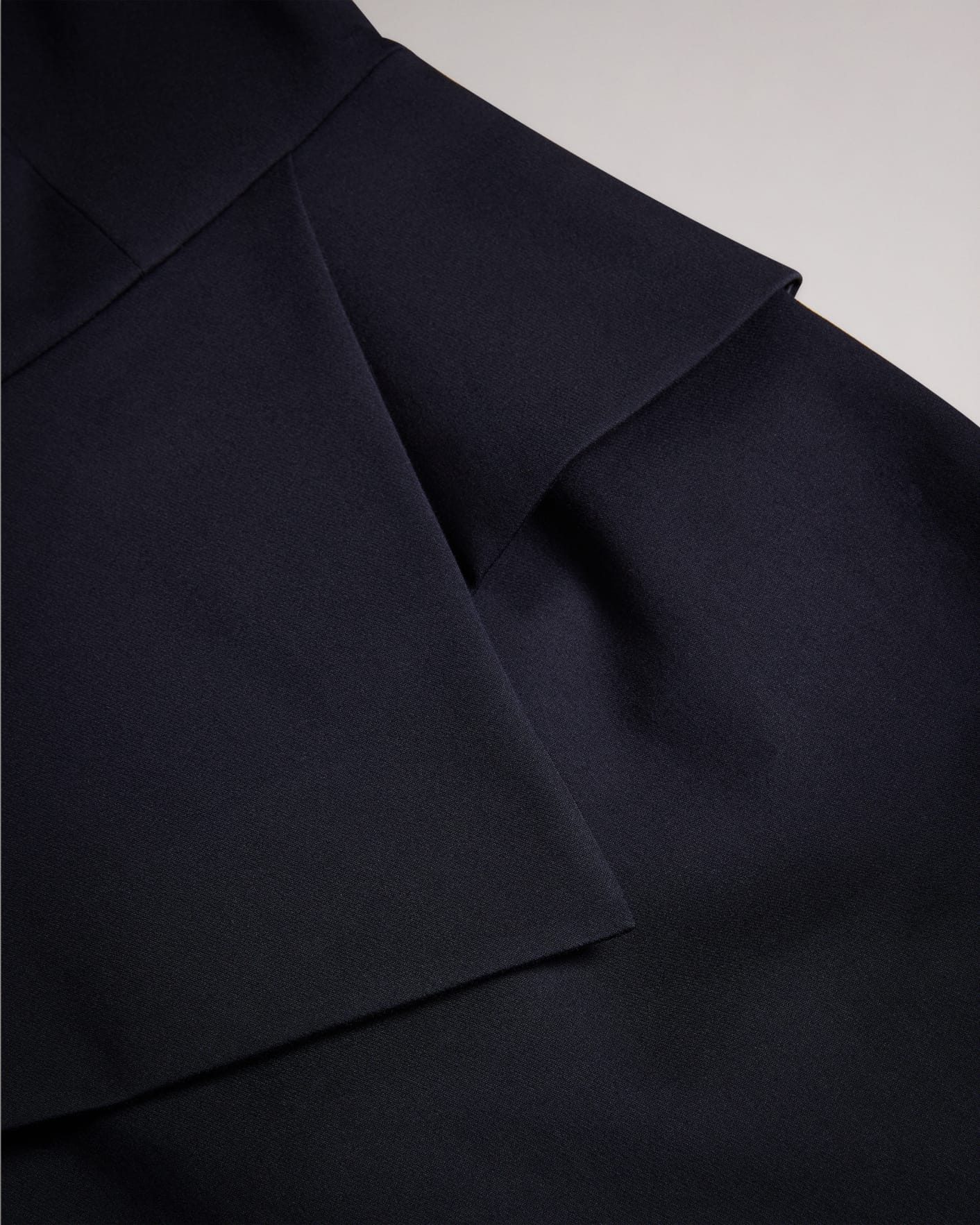 Dark Blue Asymmetric Peplum Tailored Dress Ted Baker