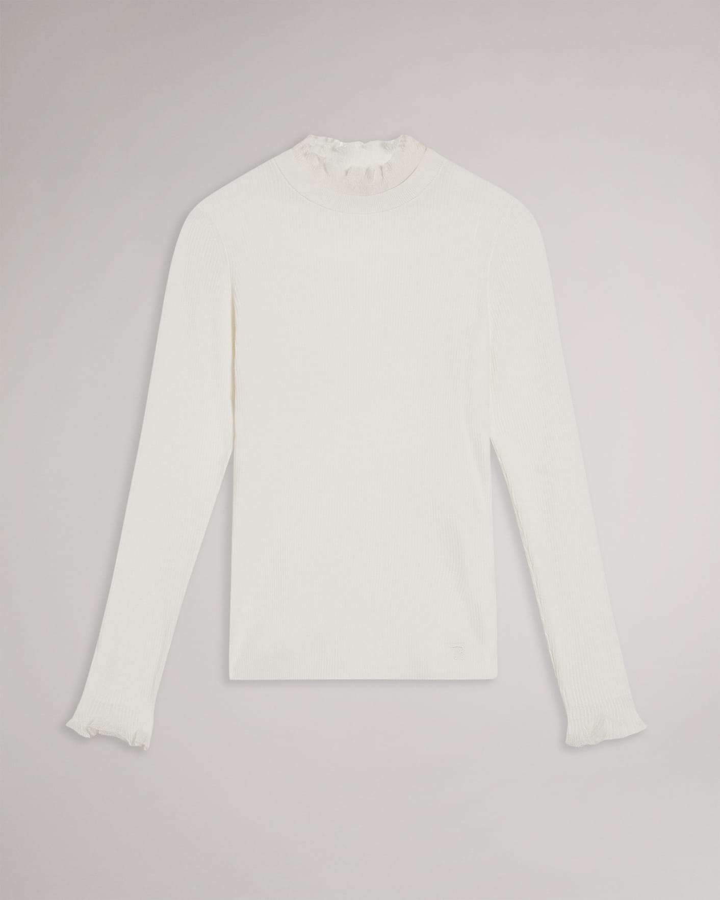 Ivory Frill Neck Detail Sweater Ted Baker