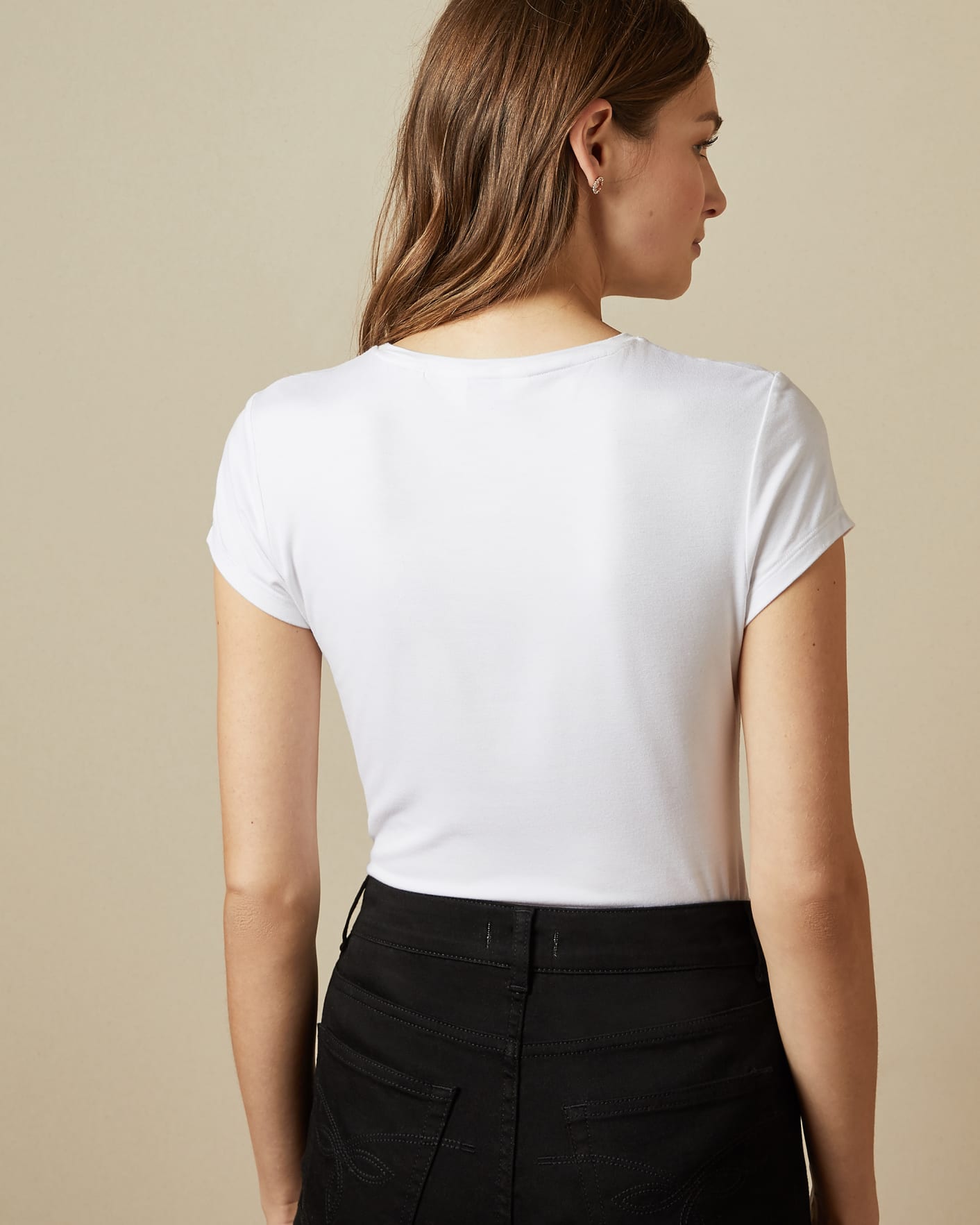 White Fitted T-shirt Ted Baker