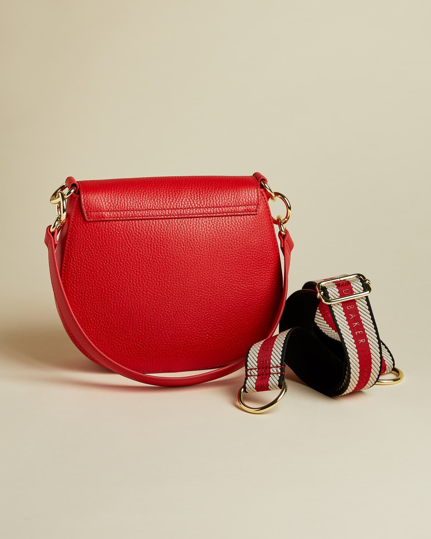 Ted Baker Red Amali Leather Crossbody Bag: Handbags