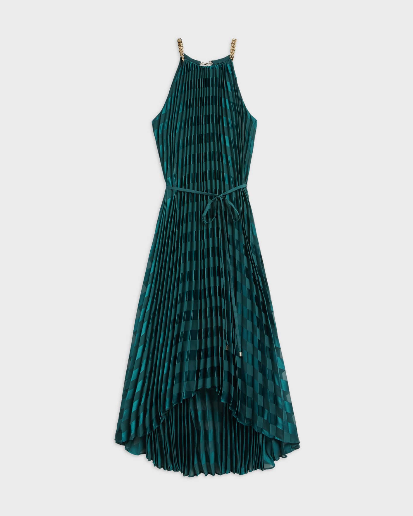 Dark Green Pleated maxi dress Ted Baker