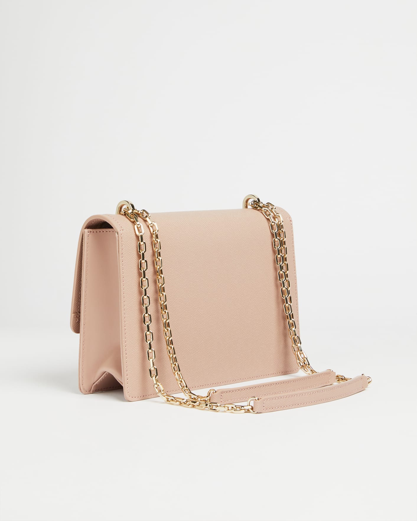 Womens Arttie - Gold-Tone Chain Leather Bag Dusky Pink