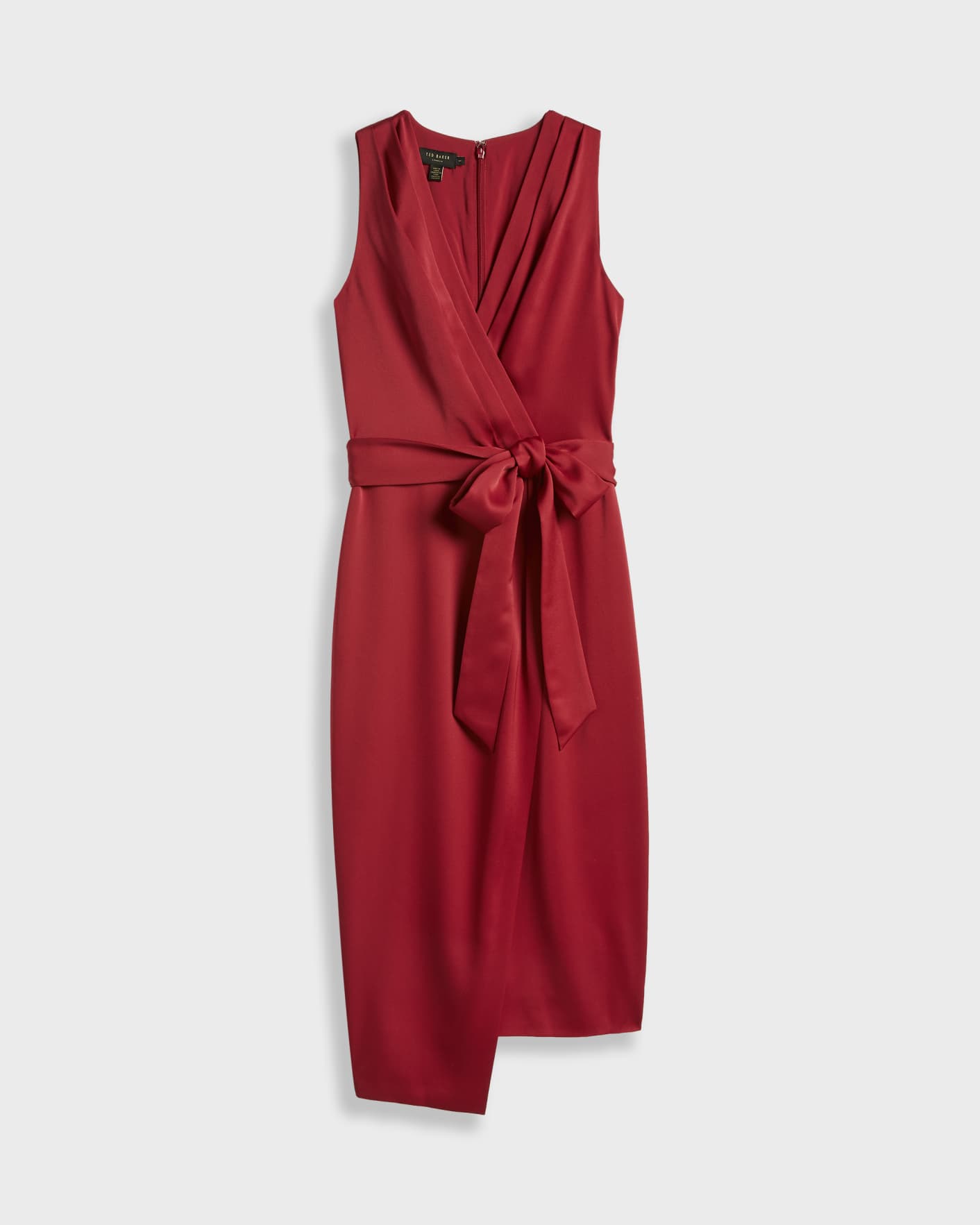 Red Fixed Wrap Midi Dress Ted Baker