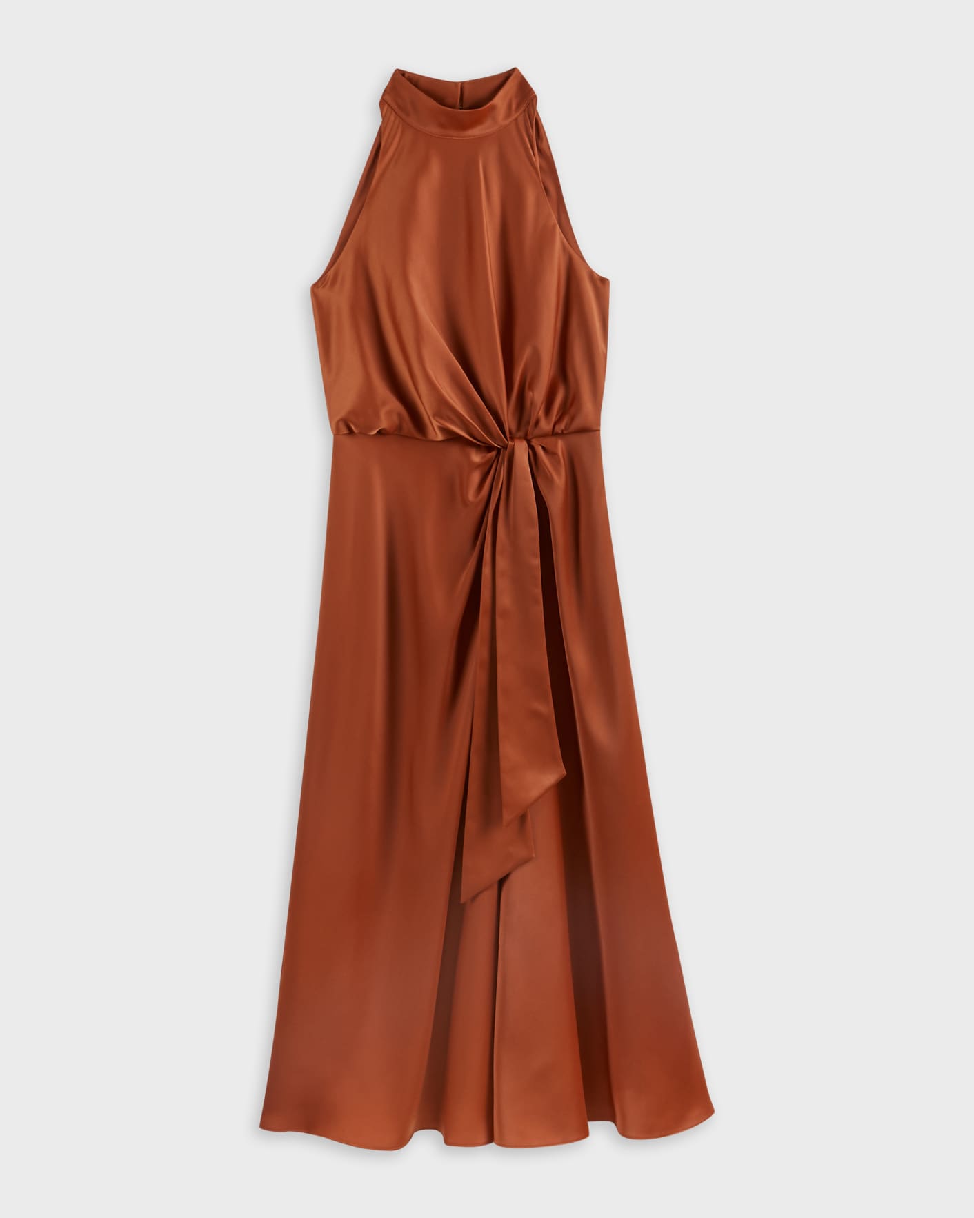 Dark Brown Halterneck Occasion Midi Dress Ted Baker