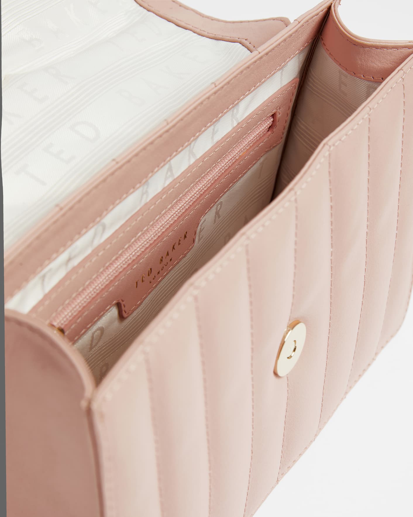 Medium Pink Quilted Envelope Mini Xbody Bag Ted Baker