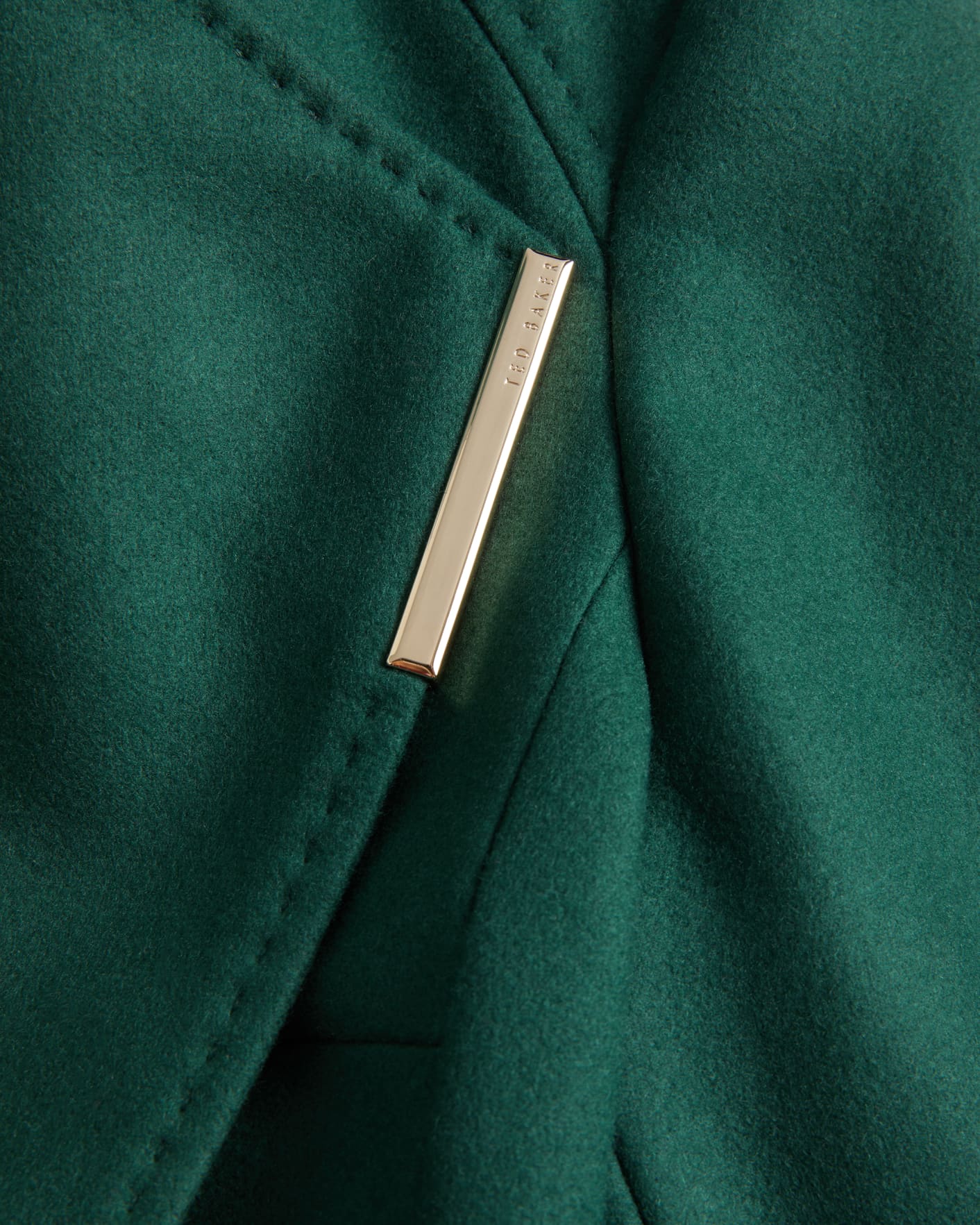 DK-GREEN Wool wrap coat Ted Baker